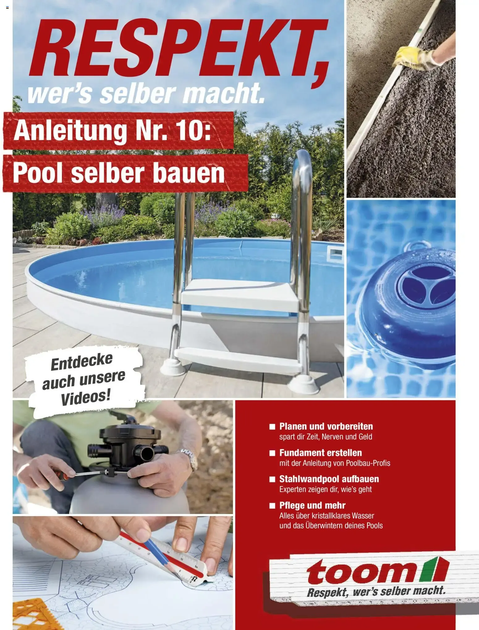Anleitung Nr. 10: Pool selber bauen von 1. Januar bis 31. Dezember 2026 - Prospekt seite 1