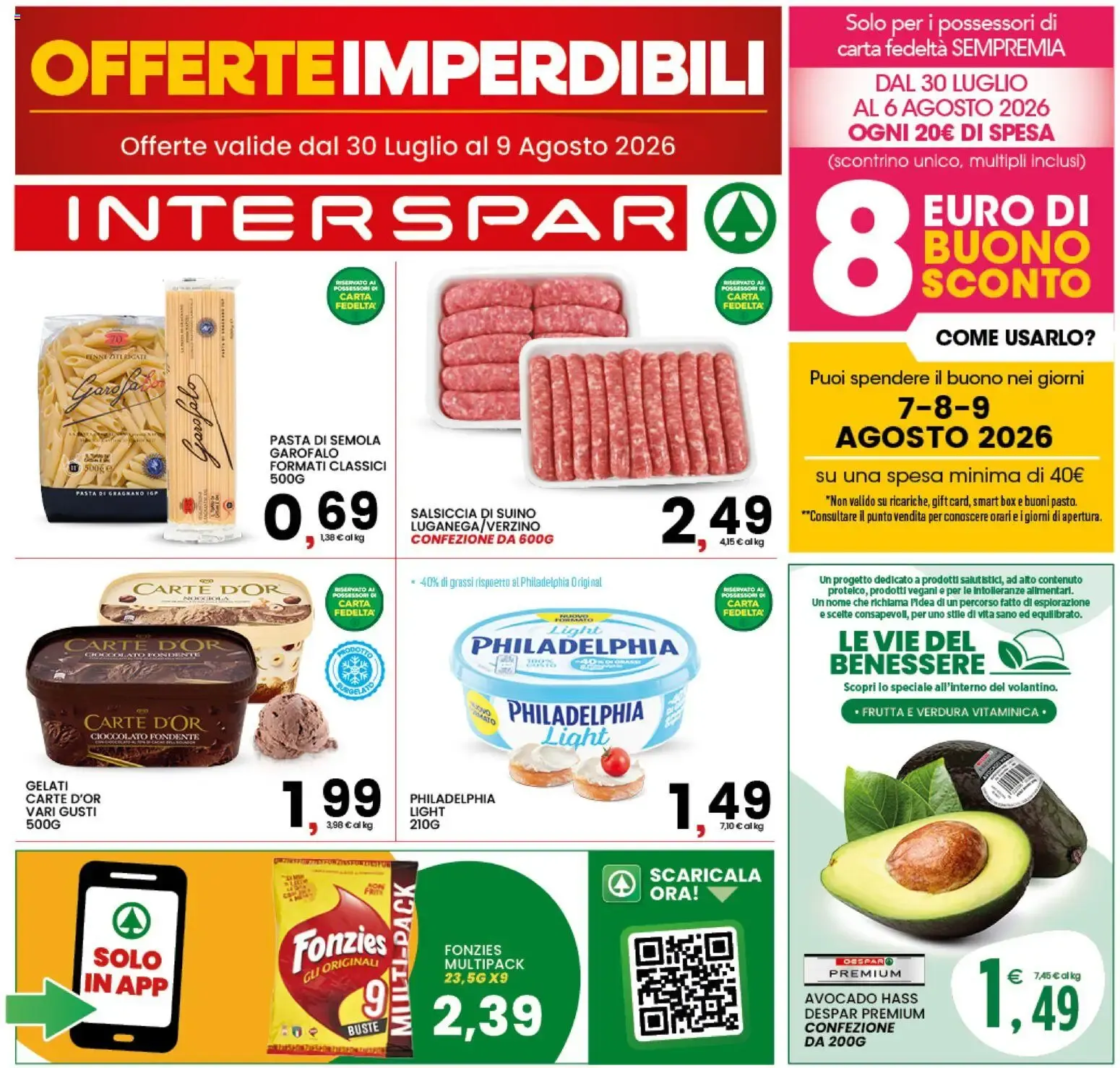 OFFERTE IMPERDIBILI INTERSPAR da 30 luglio a 9 agosto di 2026 - Pagina del volantino 1