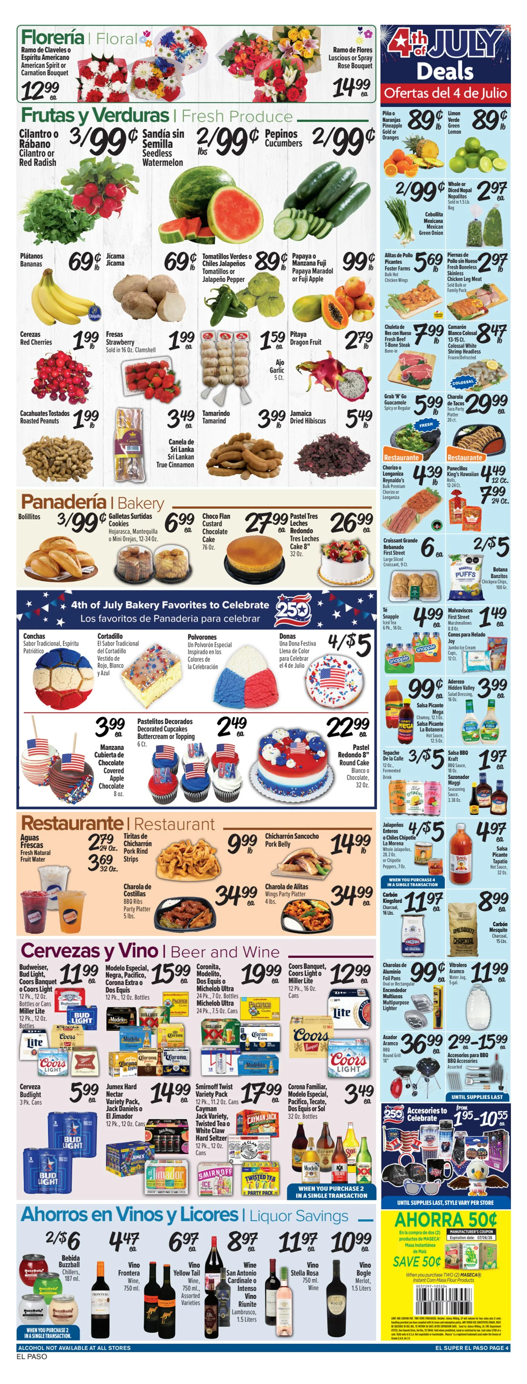 Weekly ad Current El Super - El Paso leaflet valid from Wednesday 07/01/2026 to Tuesday 07/07/2026 from July 1 to July 7 2026 - Page 4
