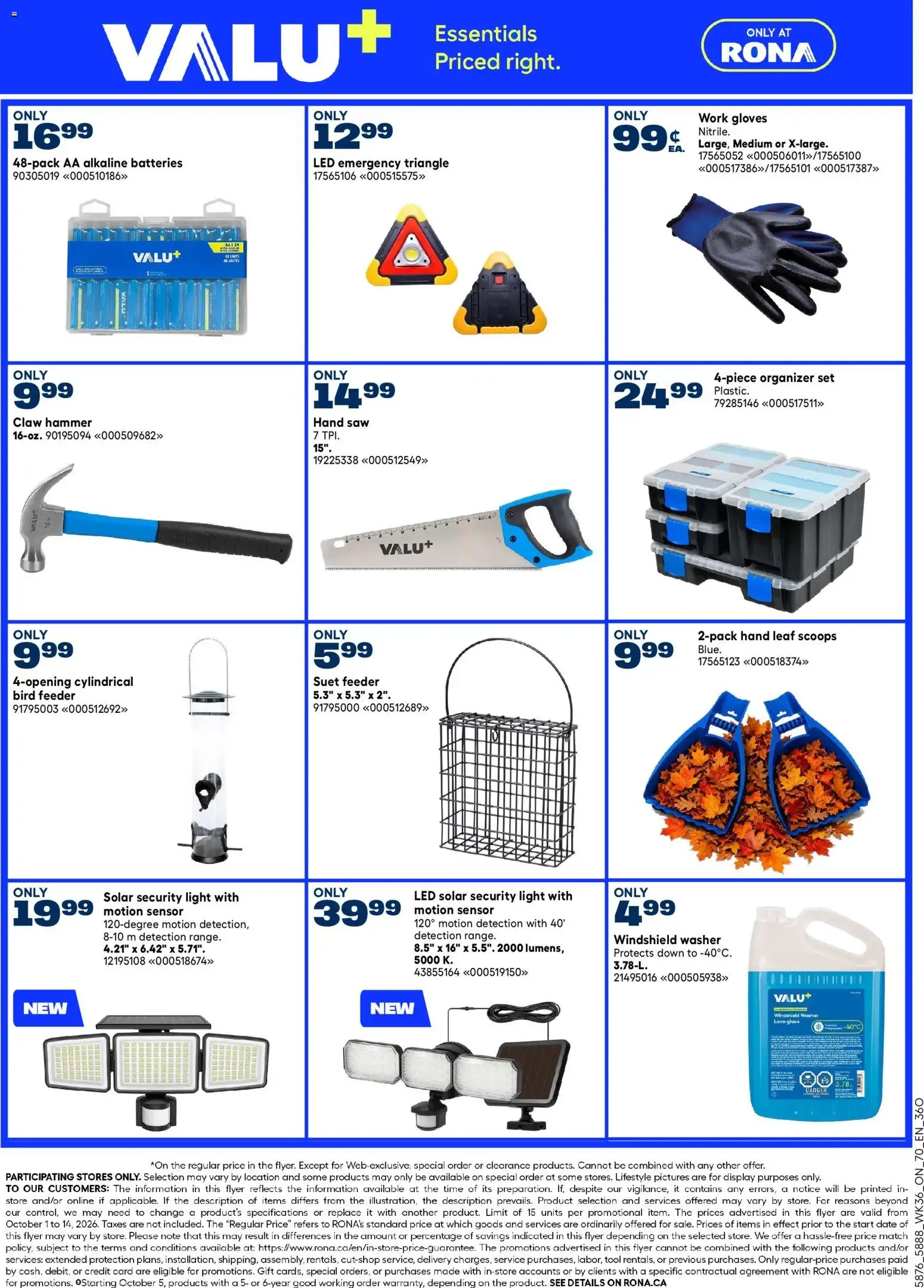 Rona weekly flyer from Oct 1, 2026 > weekly specials & deals from October 1 to October 14 2026 - flyer page 5