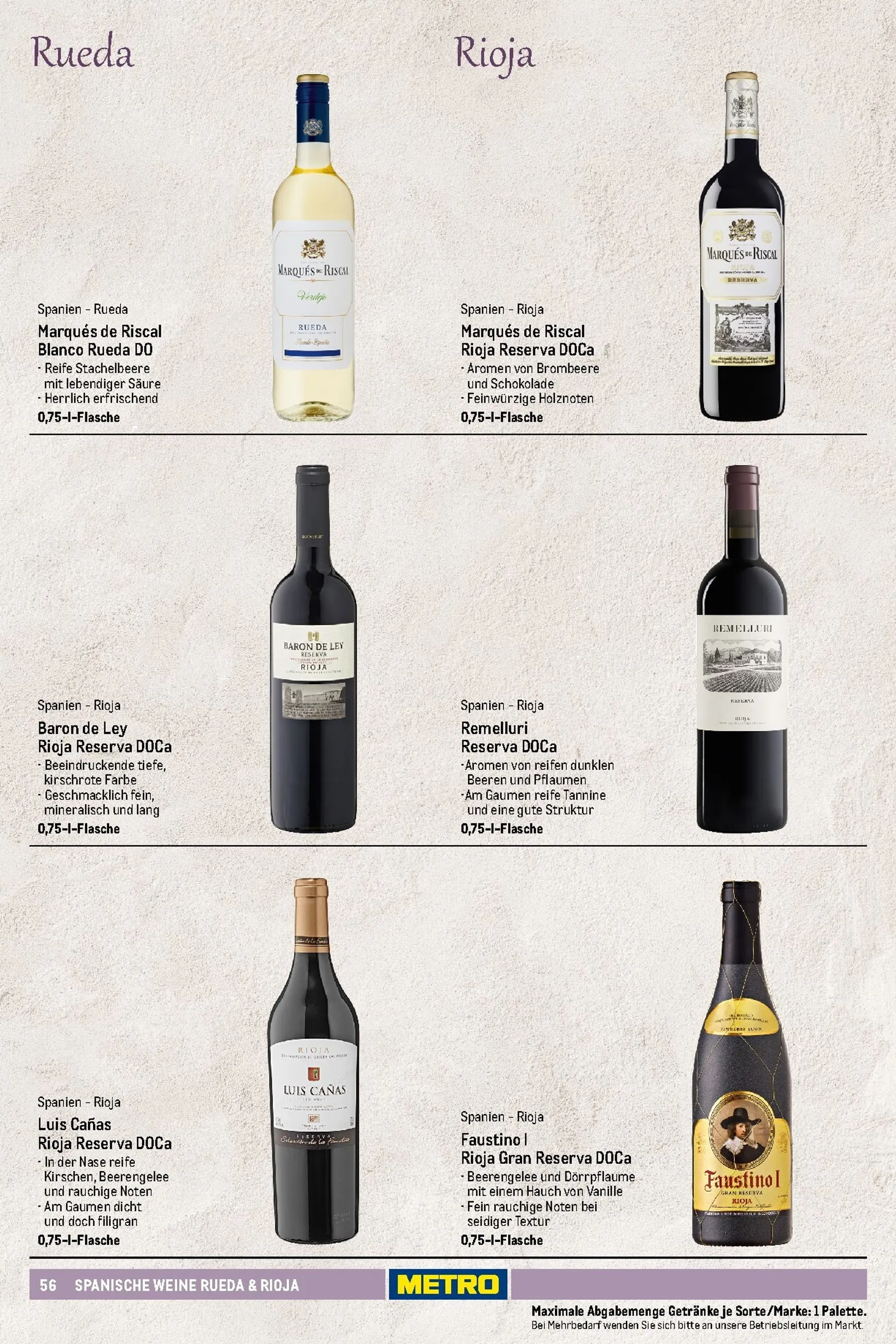Sortimentskatalog Wein und Sekt für die perfekte Weinkarte von 1. November bis 30. September 2026 - Prospekt seite 57