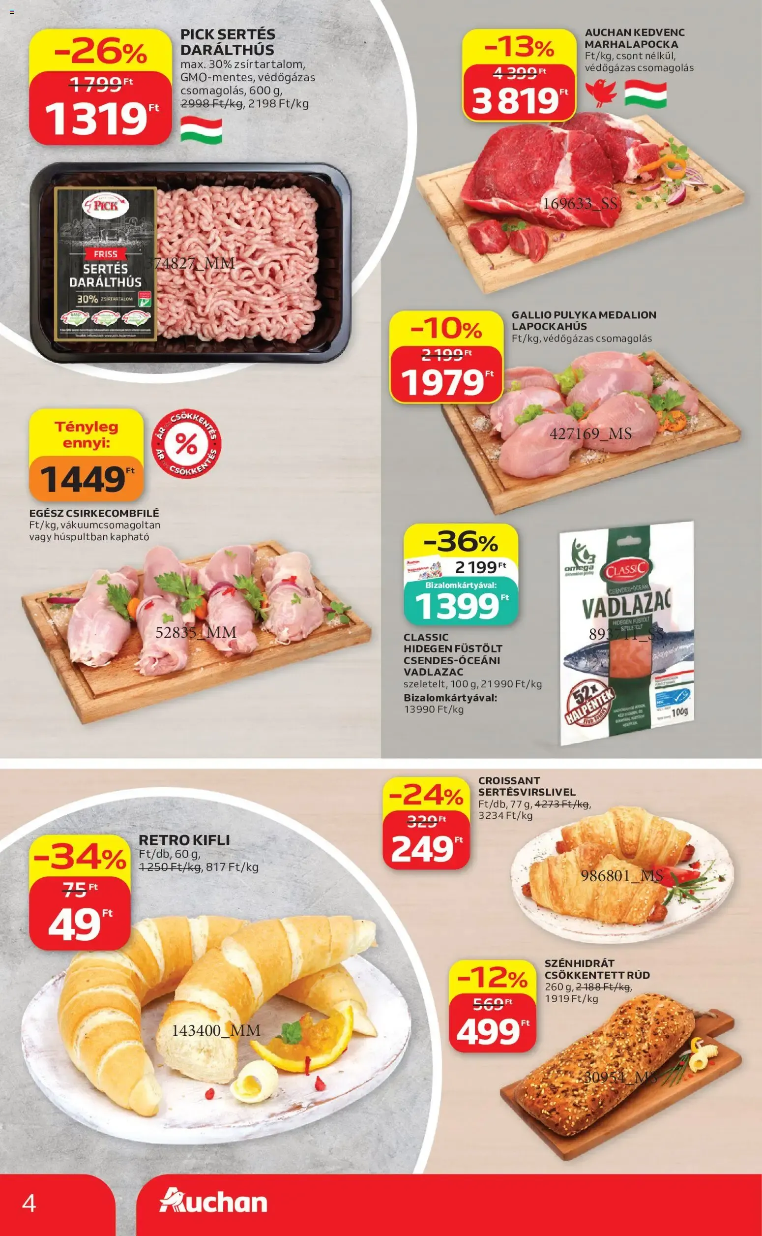 Katalógus Auchan Szupermarket akciós újság - 2026.06.18. -tól/töl > akció, lapozható szórólap 🛍️ június 18.-tól június 24.-ig 2026. - Oldal 4