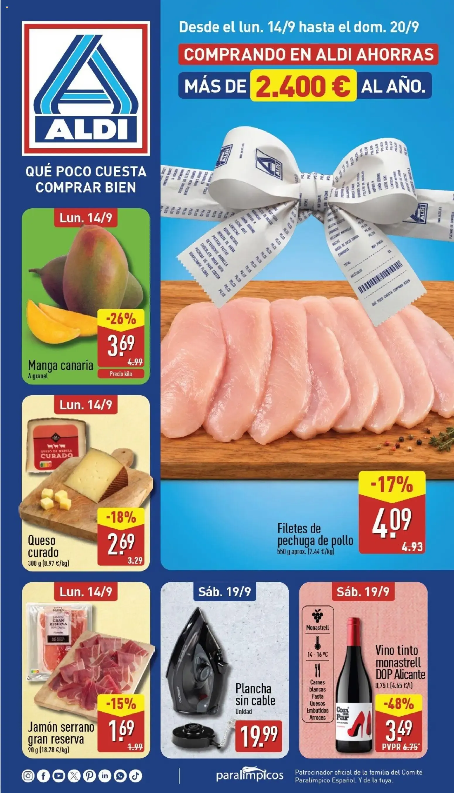 Catálogo de Aldi folleto del 14/09/2026 al 20/09/2026 14 de septiembre al 20 de septiembre 2026 - Página 1