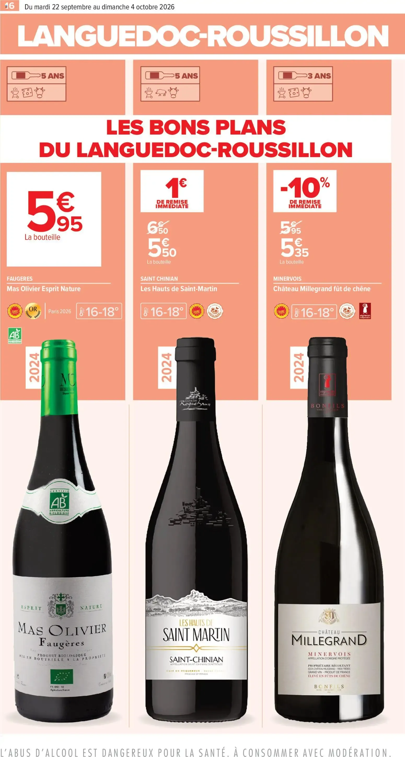 Carrefour contact Foire aux Vins: Le goût des bons plans du 22 septembre au 4 octobre 2026 - Catalogue page 16