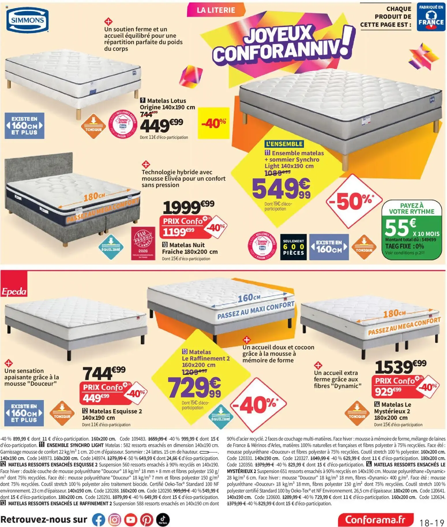 Conforama catalogue à partir du 25/08/2026 - promo en ligne du 25 août au 28 septembre 2026 - Catalogue page 19