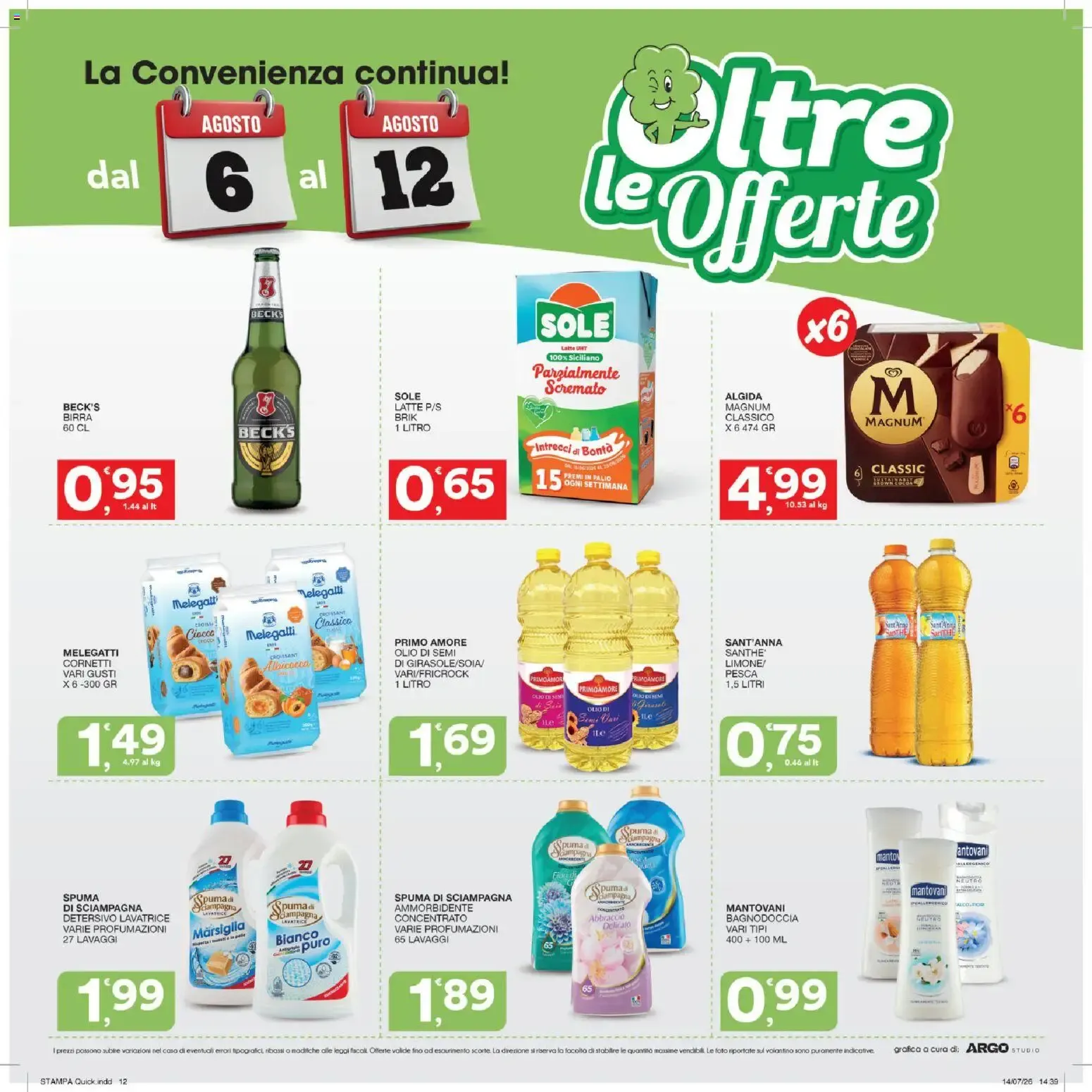 Nuovo SISA volantino Quick dal 30/07/2026 > offerte anteprima 🛍️ da 30 luglio a 12 agosto di 2026 - Pagina del volantino 12