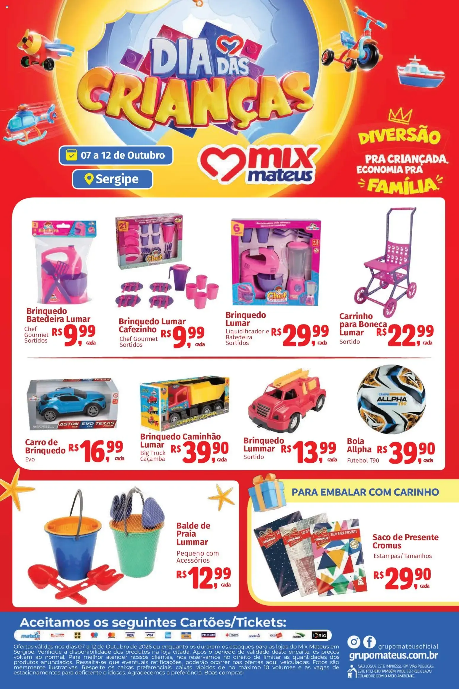 Encarte de Mateus ofertas Dia das Crianças de 07/10/2026 | Promoções Online 7 de outubro até 12 de outubro 2026 - Pagina 1
