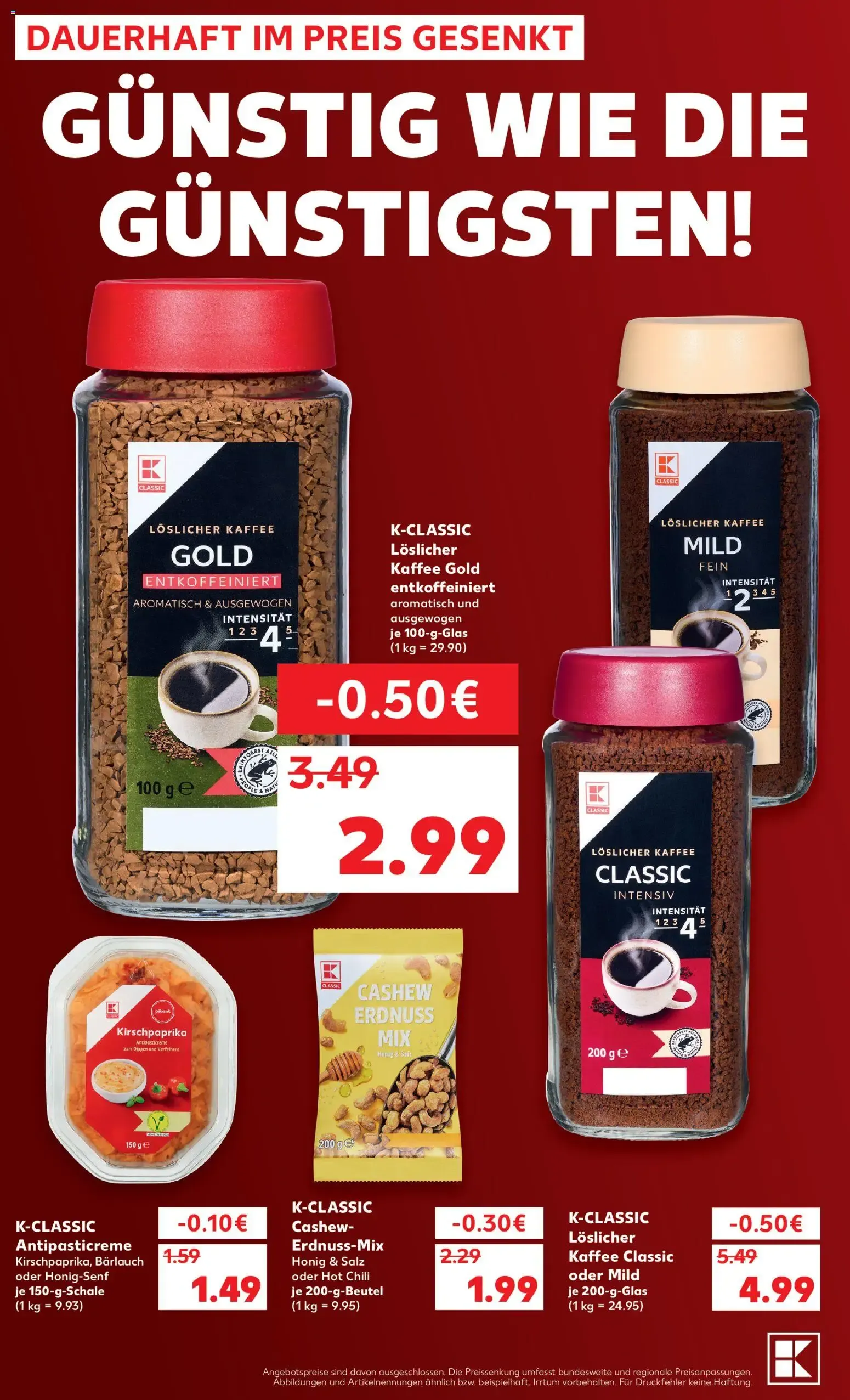 Kaufland Classic: Discount-Billig! Dauerhaft im Preis gesenkt van 1 oktober tot 31 oktober 2026 - Folder pagina 10