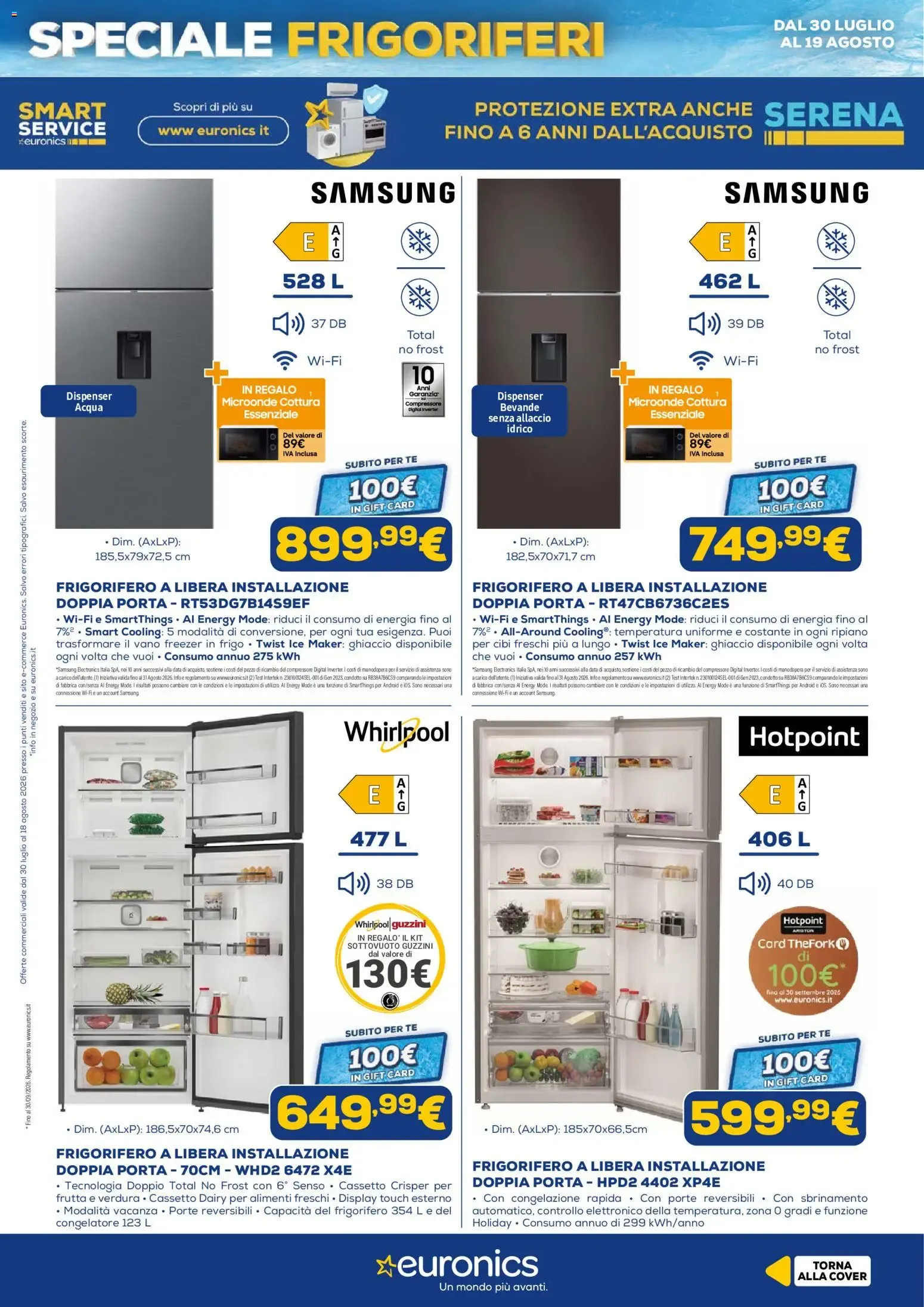 Euronics Speciale Frigoriferi da 30 luglio a 18 agosto di 2026 - Pagina del volantino 11