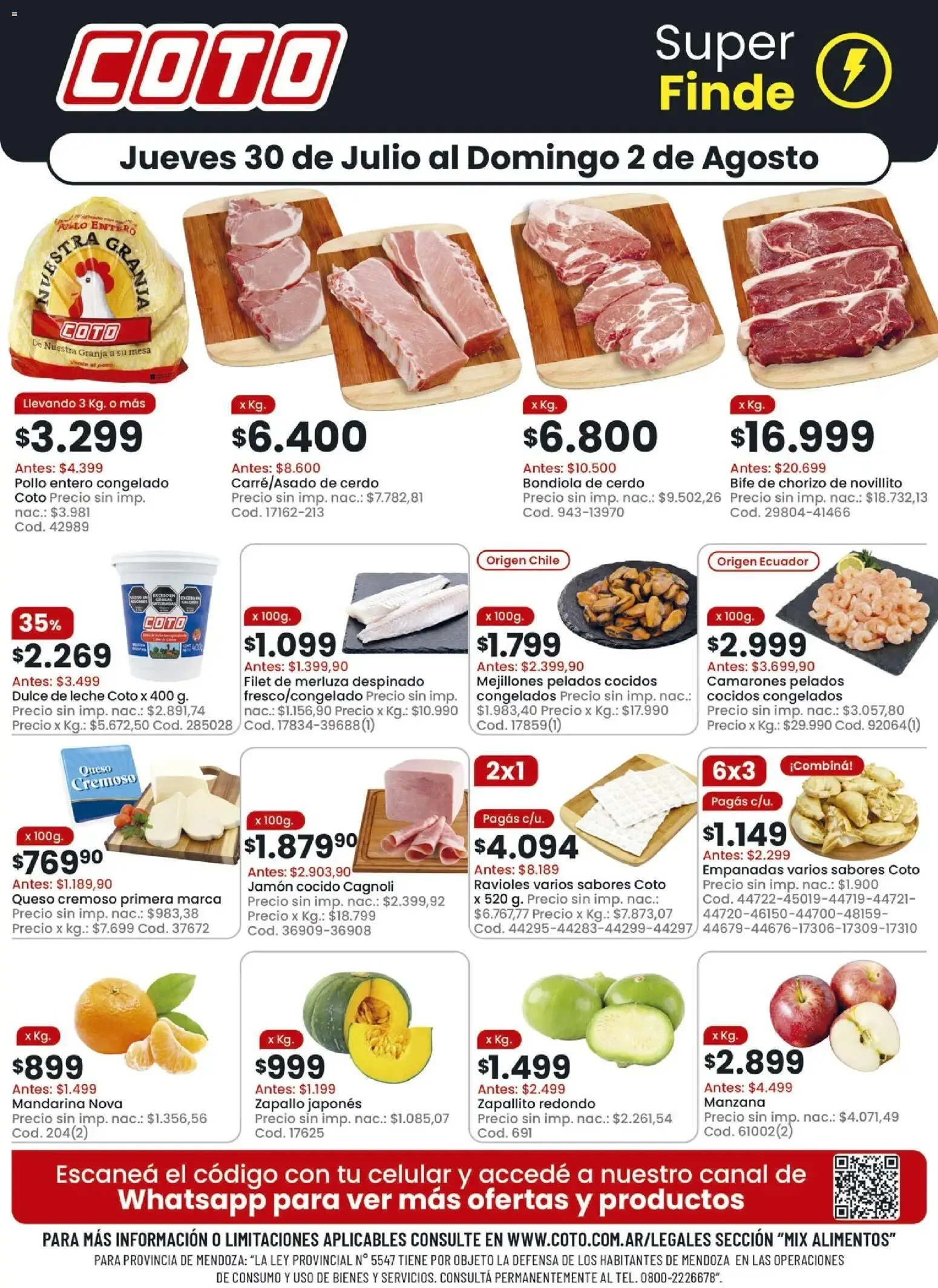 Ofertas de Coto Super Finde 30 de julio al 2 de agosto 2026 - Página 1 del catálogo