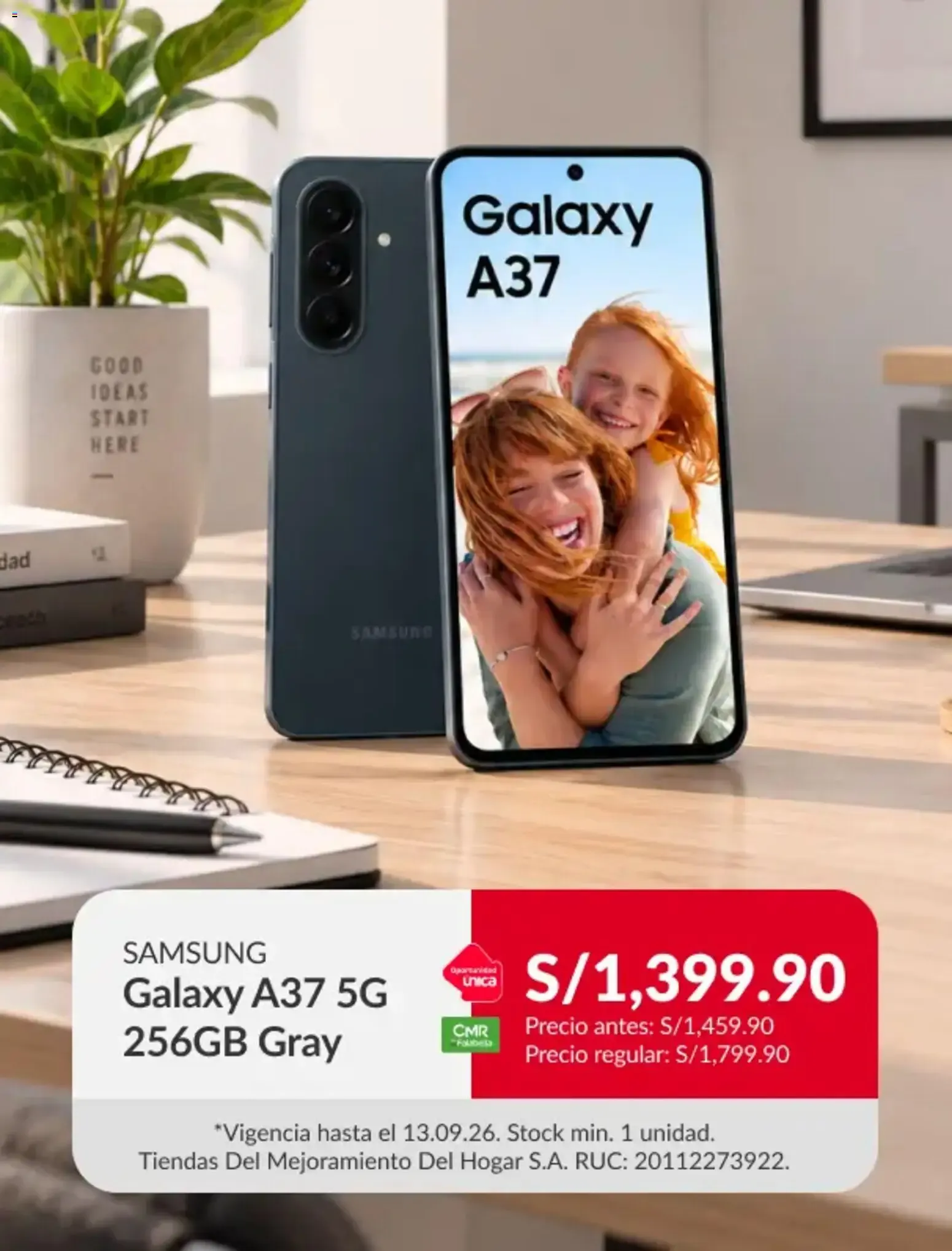 Catalogo de Oferta Samsung Galaxy A37 5G 7 de setiembre al 13 de setiembre 2026 - Pag 1