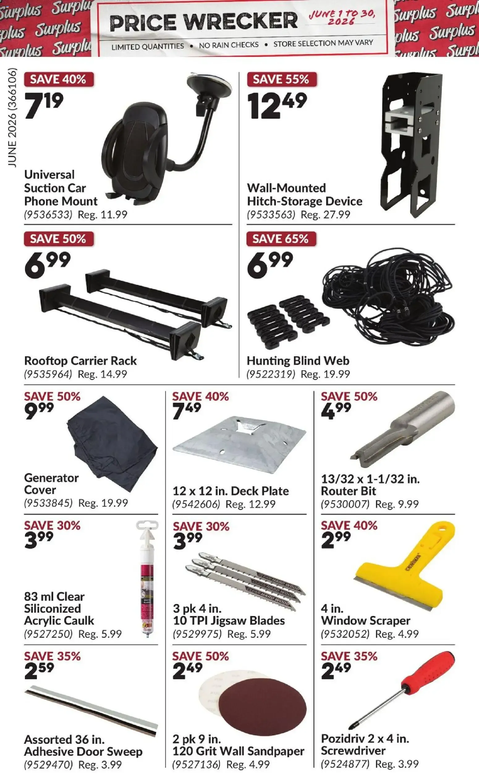Princess Auto flyer - Price Wrecker from Jun 1, 2026 > weekly specials & deals from June 1 to June 30 2026 - flyer page 9
