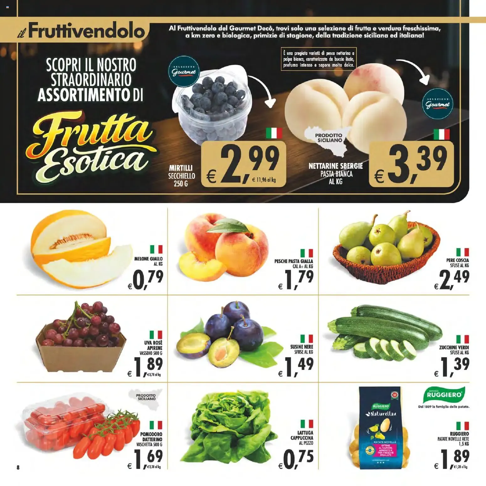 Nuovo Decò volantino Gourmet Sicilia dal 11/08/2026 > offerte anteprima 🛍️ da 11 agosto a 20 agosto di 2026 - Pagina del volantino 8