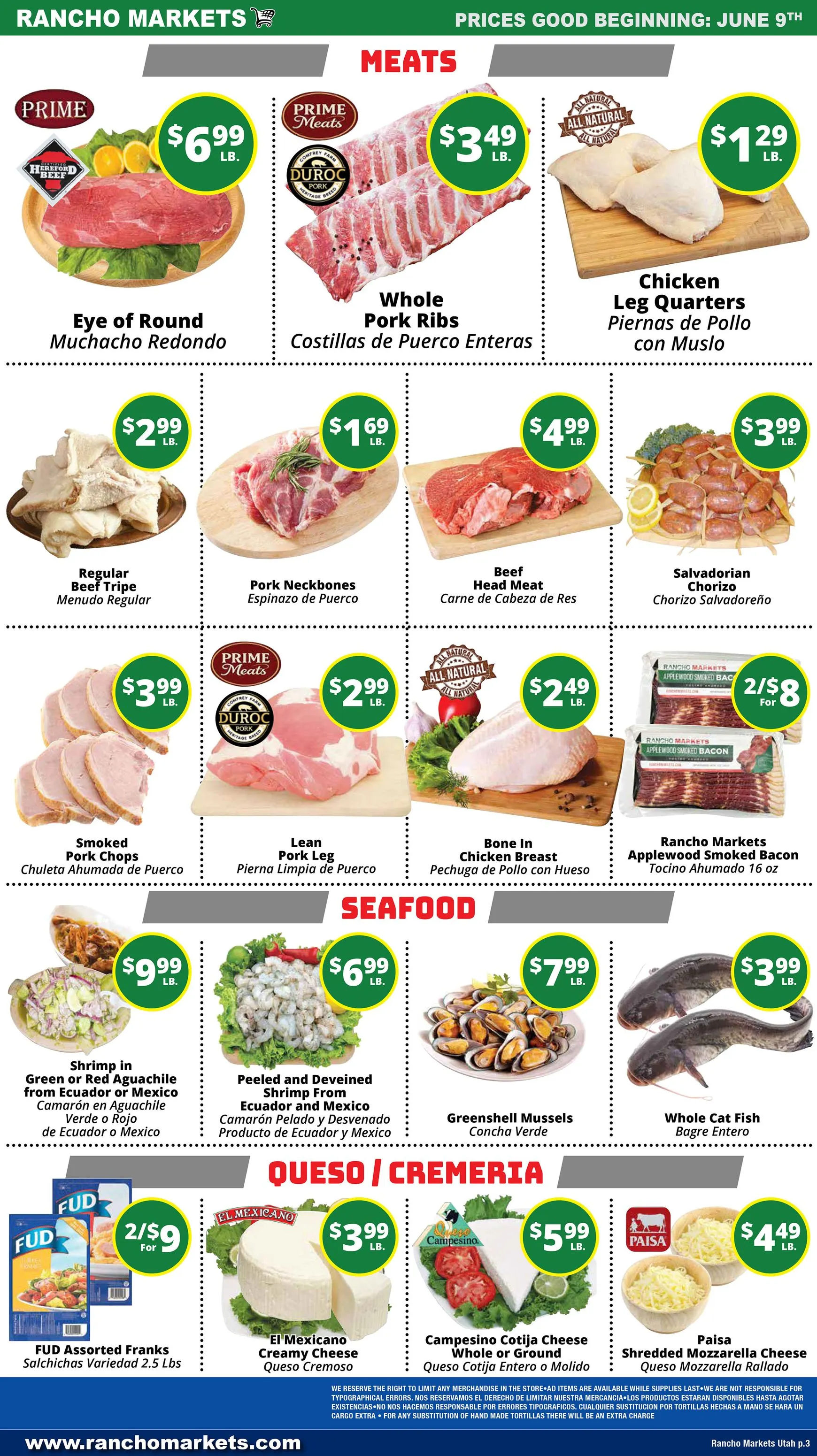 Weekly ad Current Rancho Markets leaflet valid from Tuesday 06/09/2026 to Monday 06/15/2026 from June 9 to June 15 2026 - Page 4