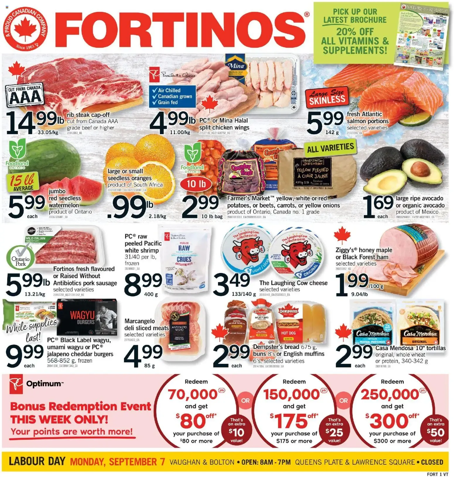 Fortinos weekly flyer / circulaire from Sep 3, 2026 > weekly specials & deals from September 3 to September 9 2026 - flyer page 1