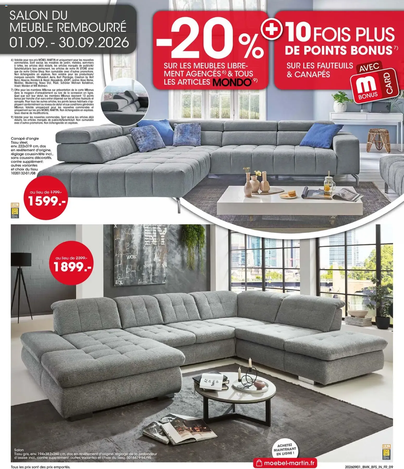Möbel Martin: Salon de la Cuisine y Salon del Mueble Rembourré du 1 septembre au 30 septembre 2026 - Catalogue page 9