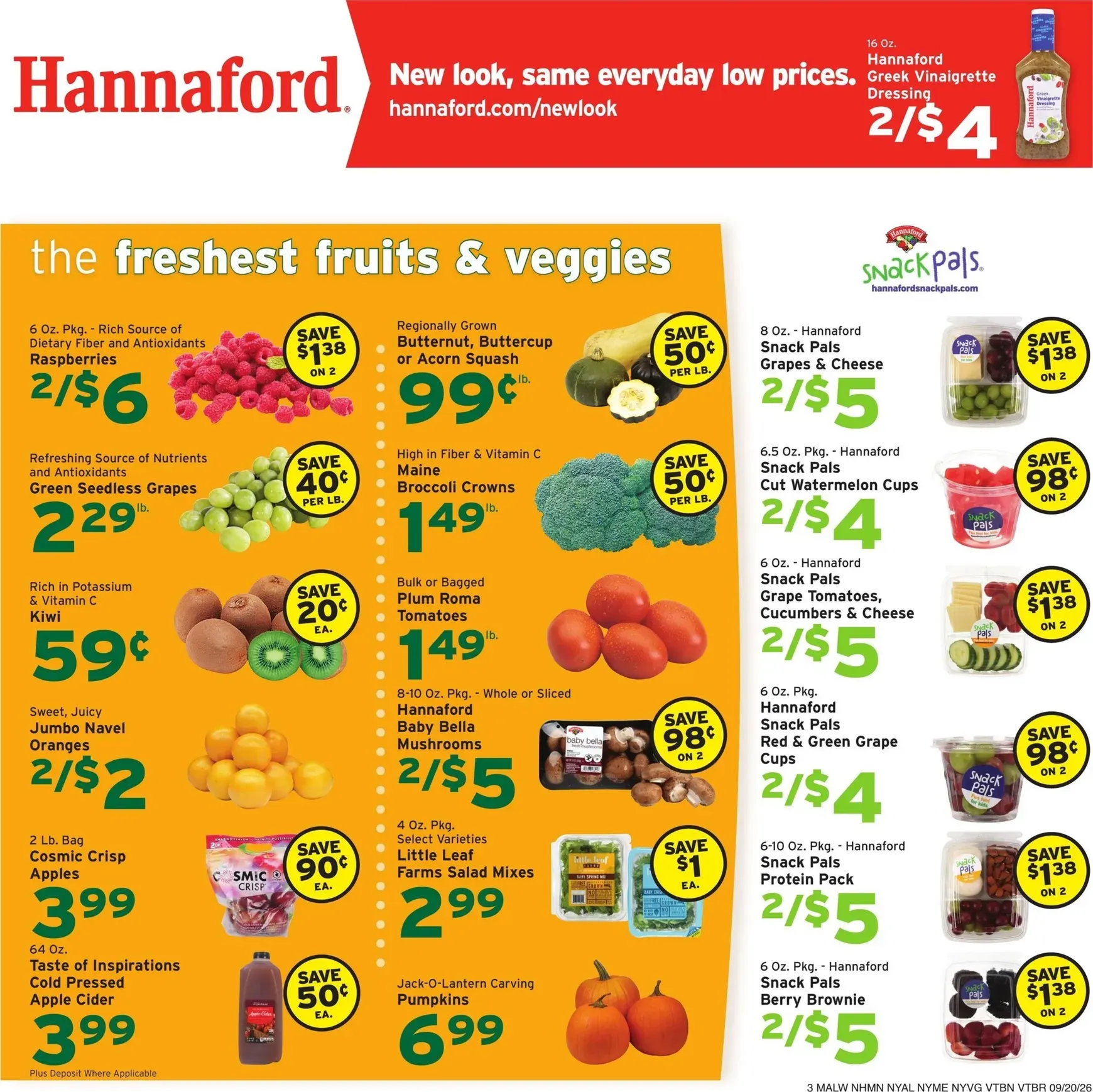 Weekly ad Current Hannaford leaflet valid from Sunday 09/20/2026 to Saturday 09/26/2026 from September 20 to September 26 2026 - Page 3