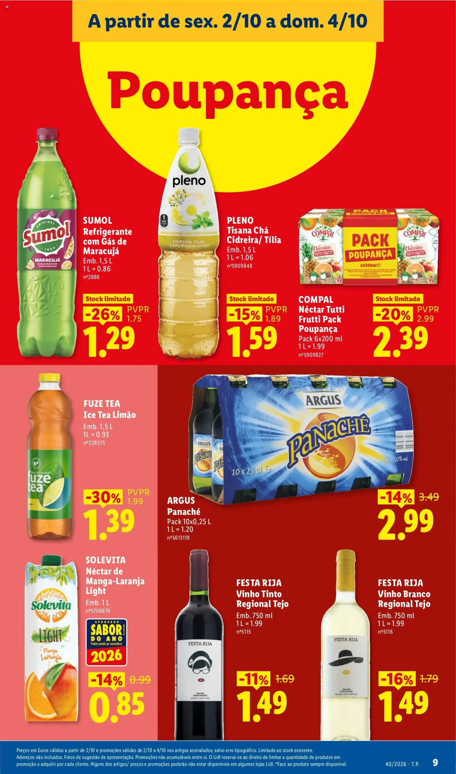 Folheto Lidl: O Programa de Fim-de-Semana do Manel, de 2 a 4 de Outubro de 2 de outubro até 4 de outubro 2026 - Pagina 9