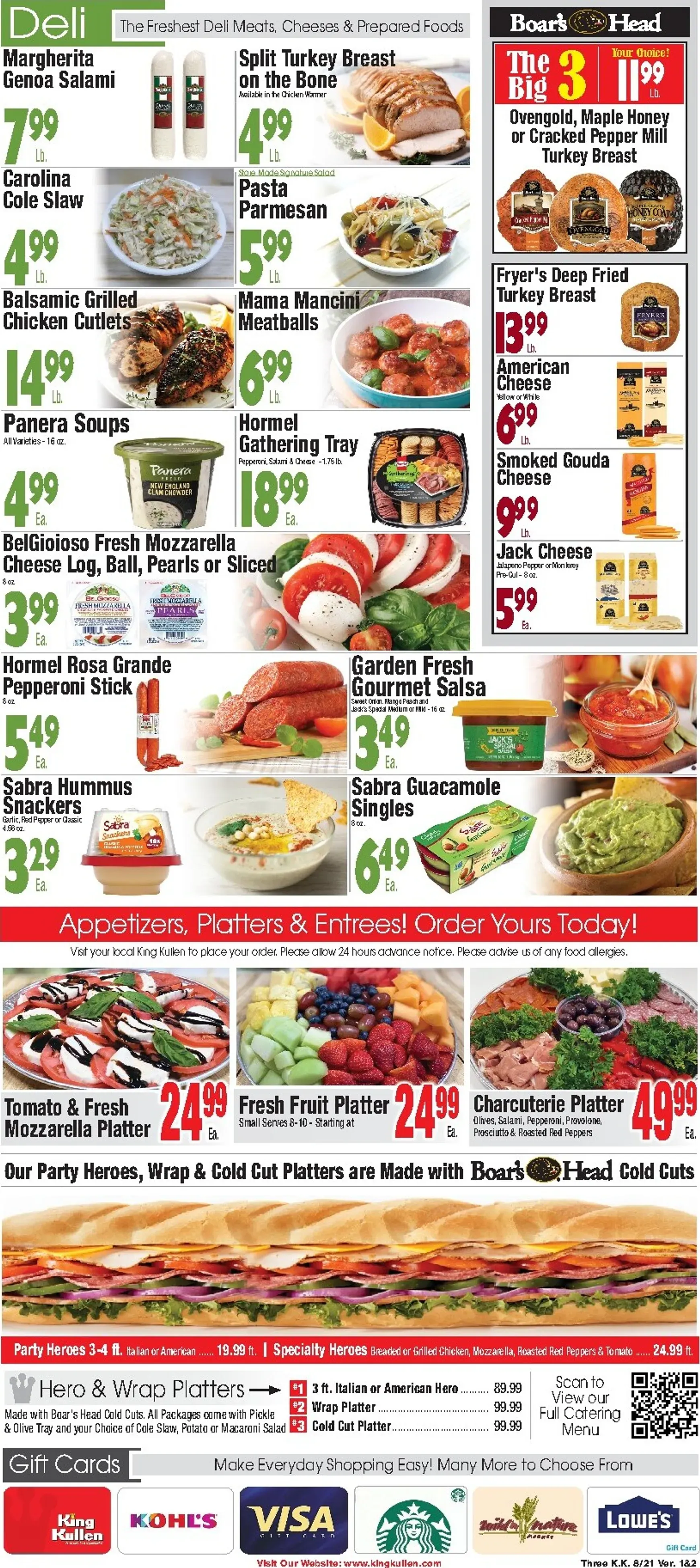 Weekly promotion Current King Kullen leaflet valid from Friday 08/21/2026 to Thursday 08/27/2026 spanning from August 21 to August 27 2026 - Page 3 for Catalogue 365