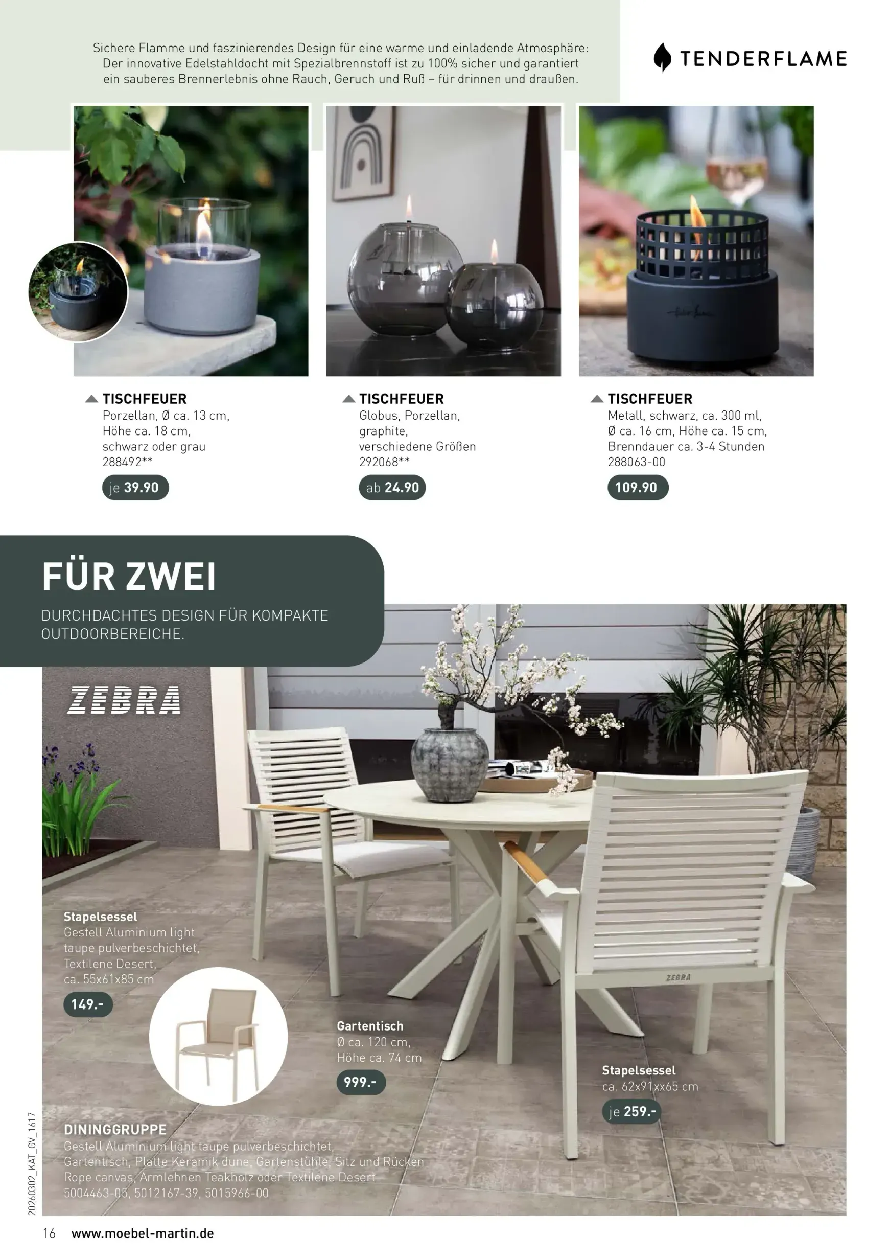 Möbel Martin - Moderne Outdoor-Möbel Prospekt – von Sonntag 01.03.2026 bis Montag 31.08.2026 von 2. März bis 31. August 2026 - Prospekt seite 16