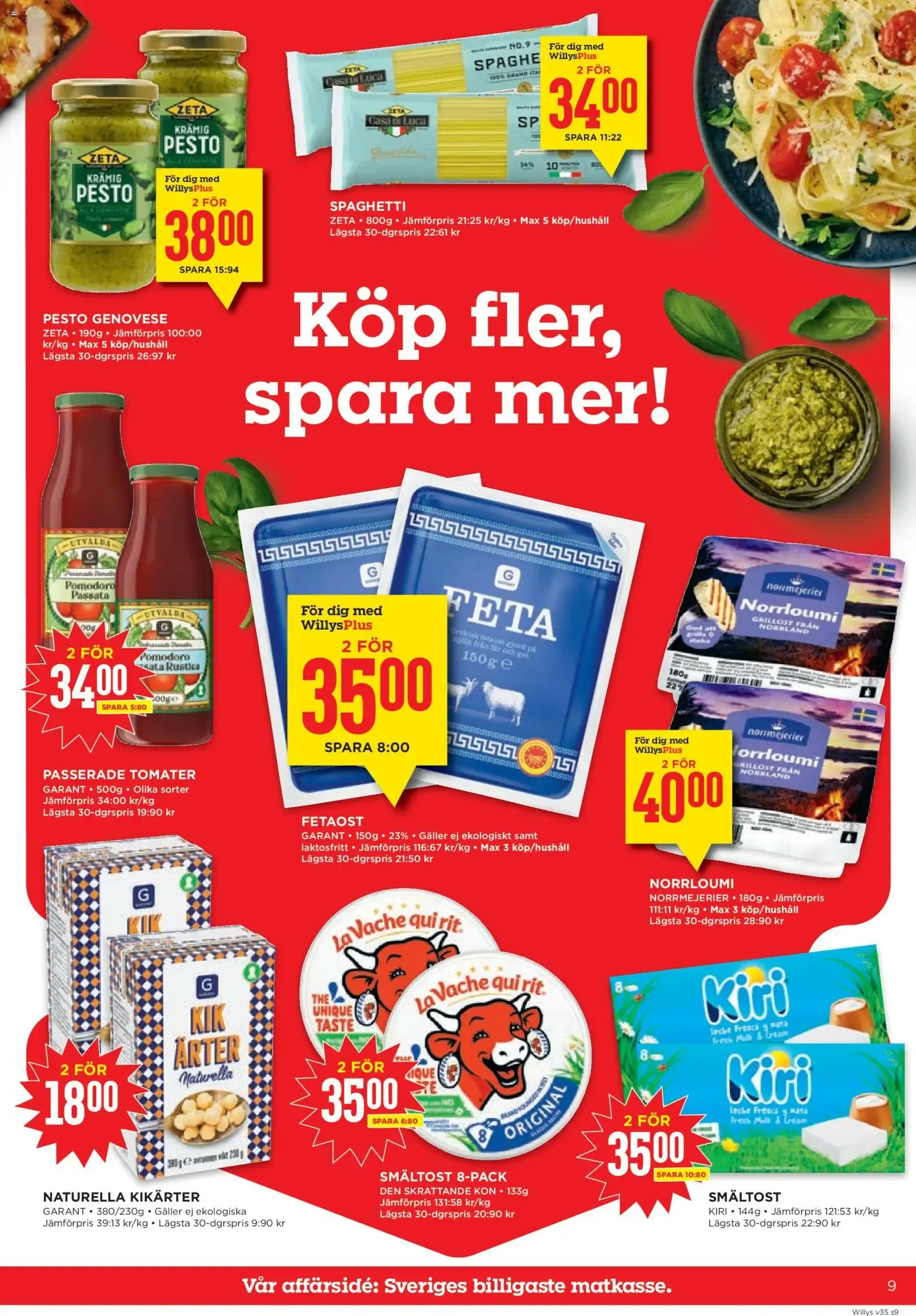 Willy:s - Fyll på vardagen! från 24 augusti till 30 augusti 2026 - Reklamblad sidor 9