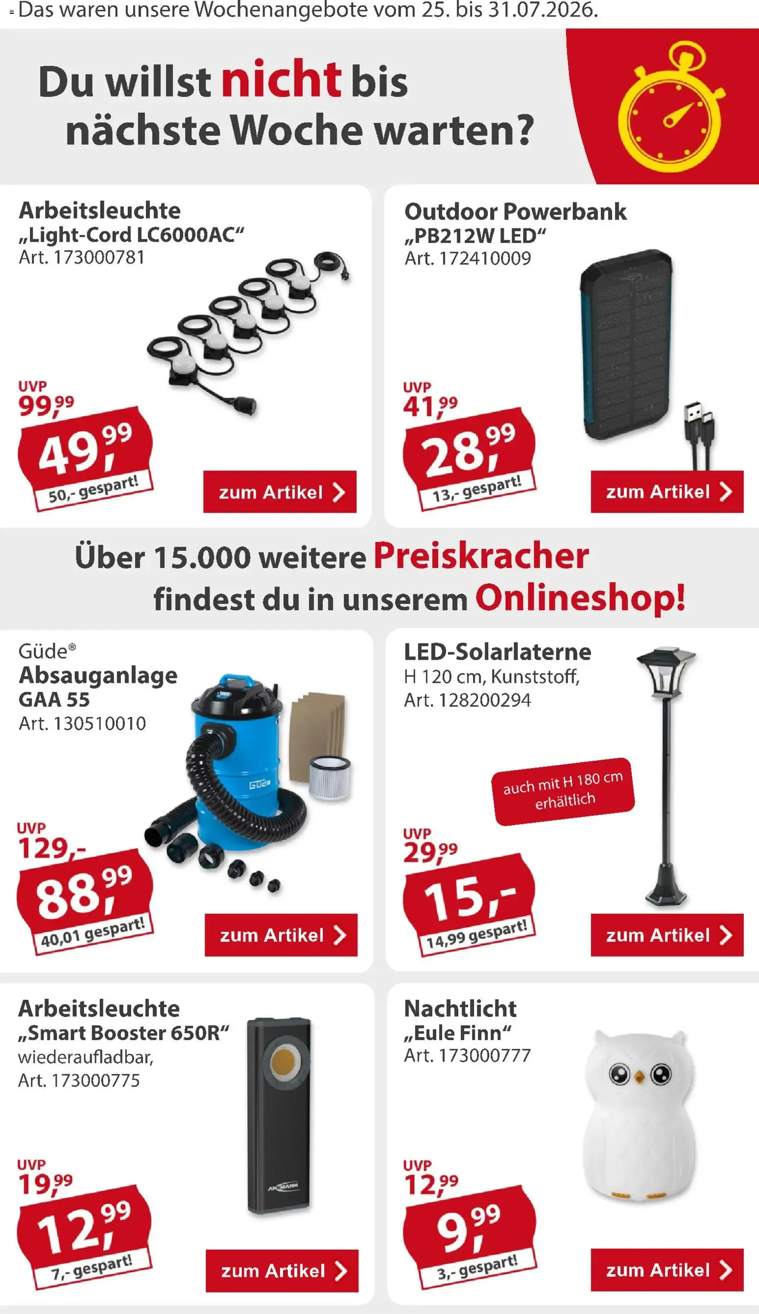 Sonderpreis Baumarkt Prospekt (ab 25.07.2026) zum Blättern von 25. Juli bis 31. Juli 2026 - Prospekt seite 2