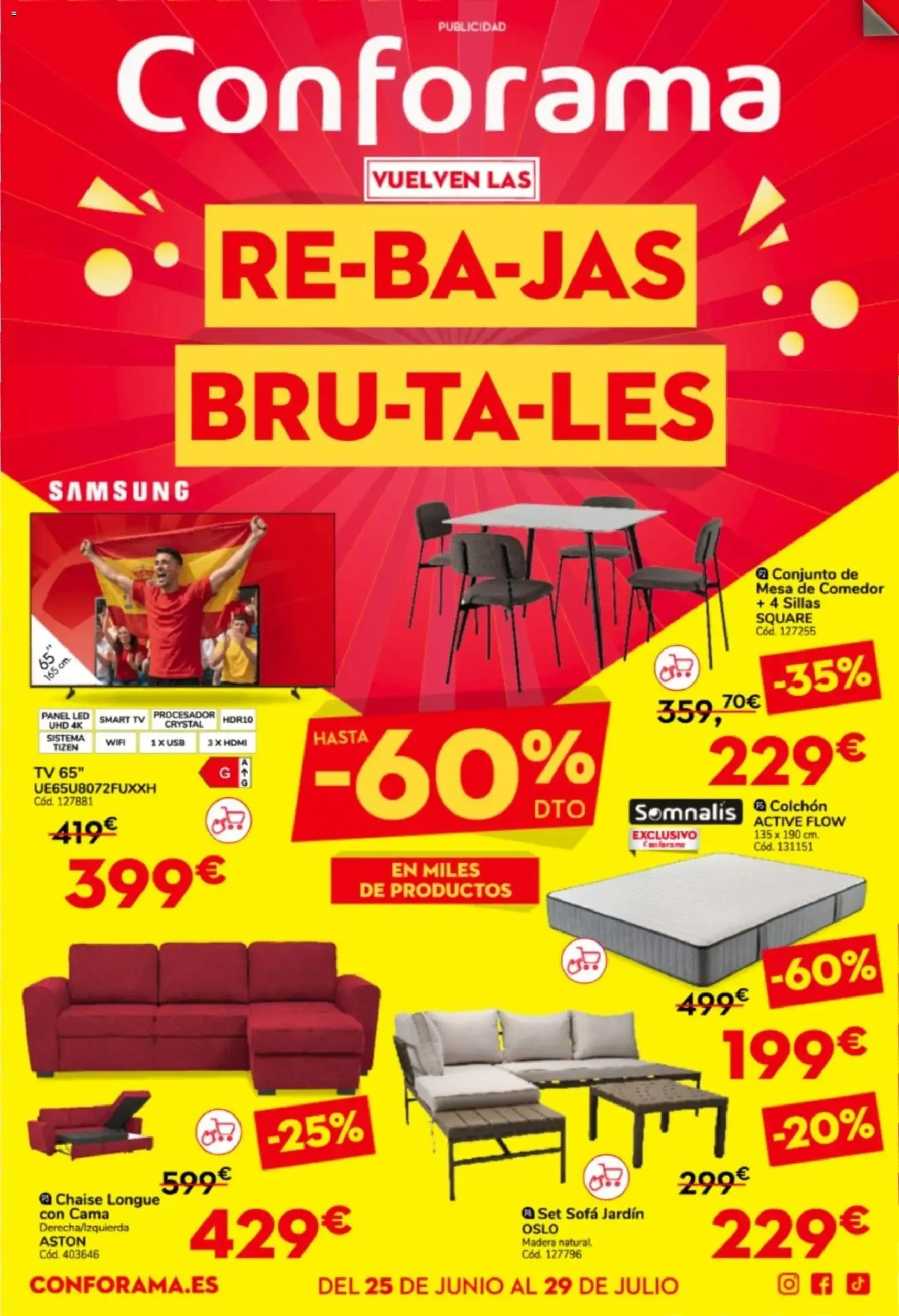 Catálogo de Conforama - Rebajas Brutales 25 de junio al 29 de julio 2026 - Página 1