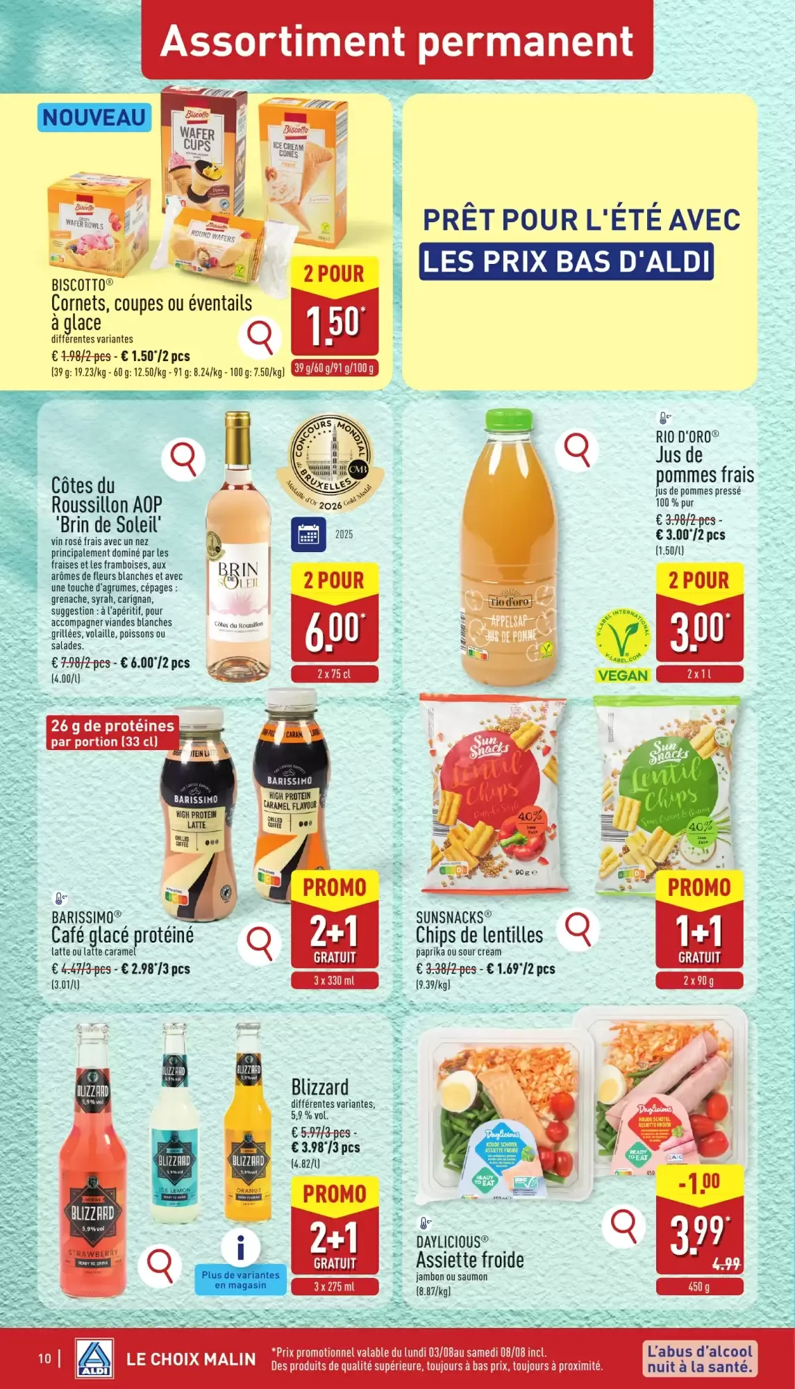 ALDI Dépliant du lun. 03/08 au sam. 08/08 inclus van 3 augustus tot 8 augustus 2026 - folder pagina 10