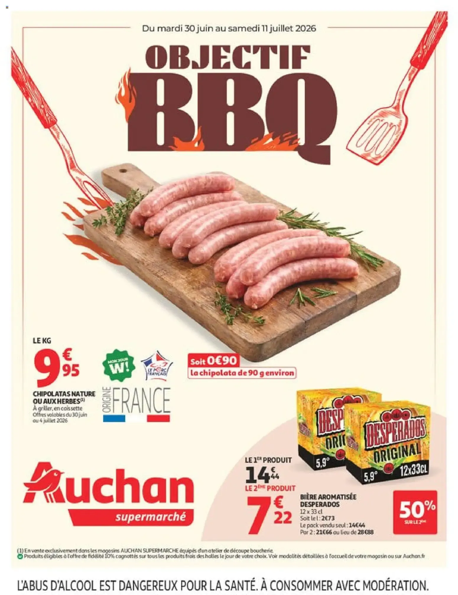 Auchan Supermarché: OBJECTIF BBQ du 30 juin au 11 juillet 2026 - Catalogue page 1