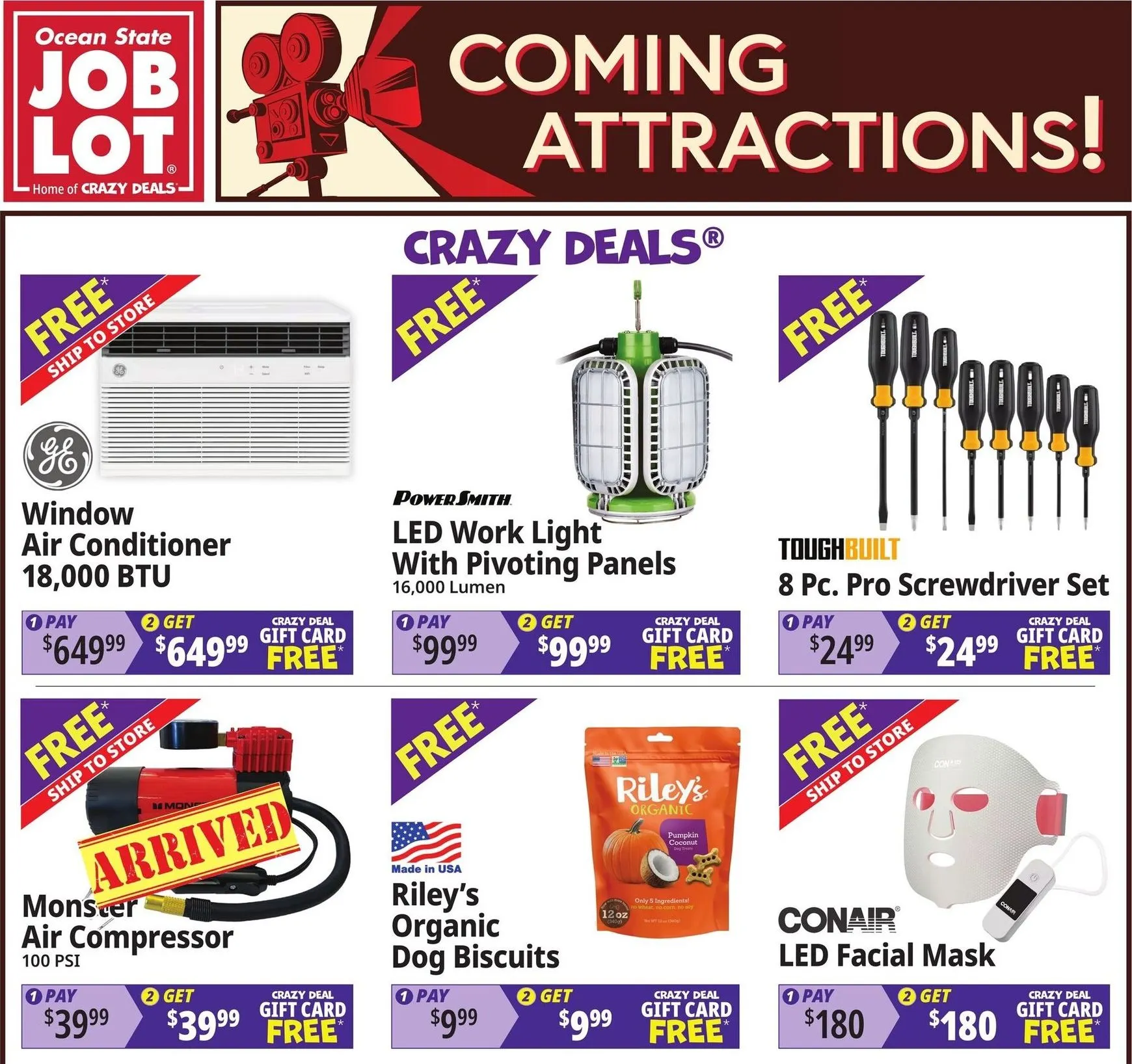 Weekly ad Current Ocean State Job Lot - Coming Attractions leaflet valid from Thursday 08/06/2026 to Wednesday 08/12/2026 from August 6 to August 12 2026 - Page 1