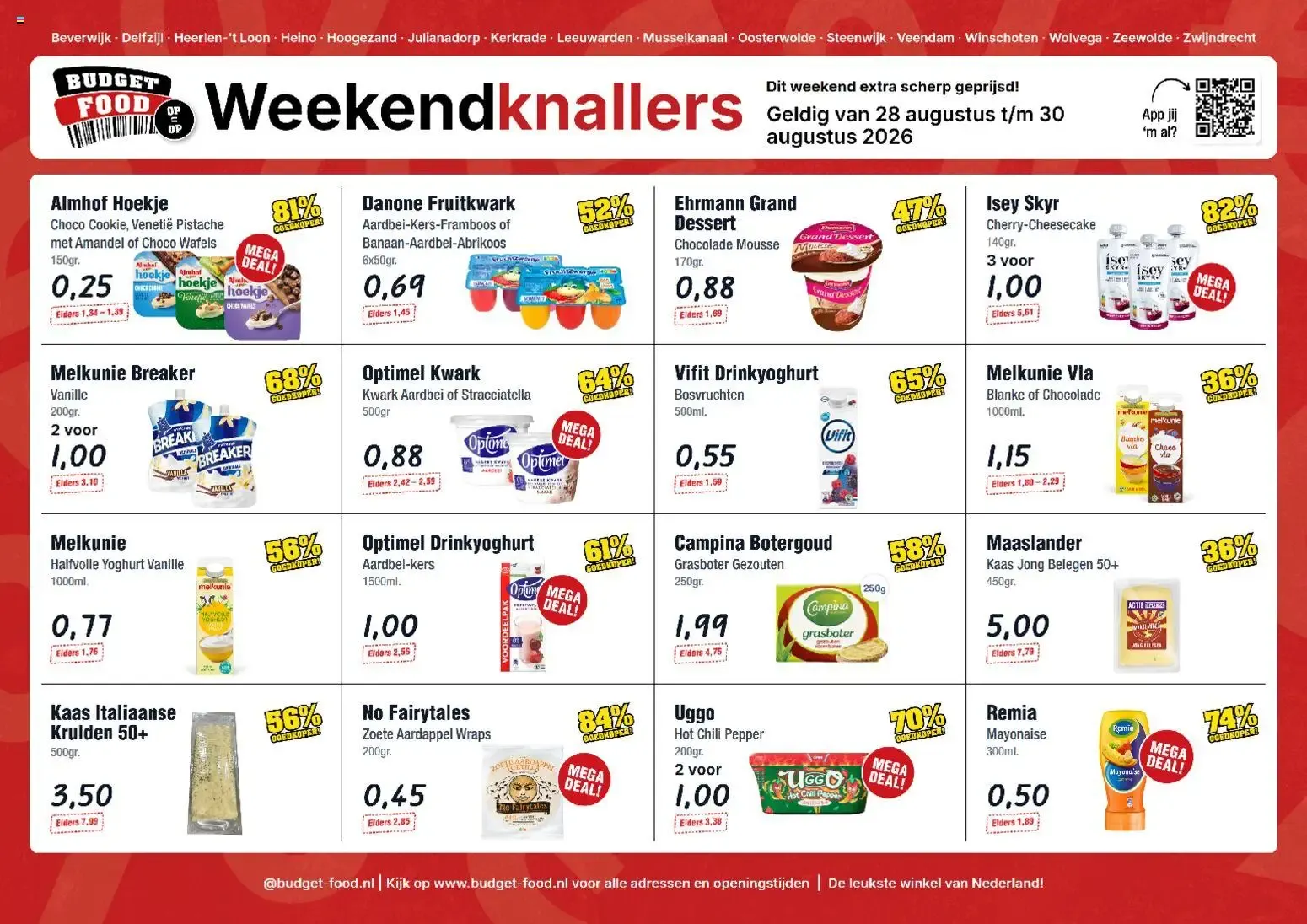 Budget Food Weekendknallers van 28 augustus tot 30 augustus 2026 - Folder pagina 1