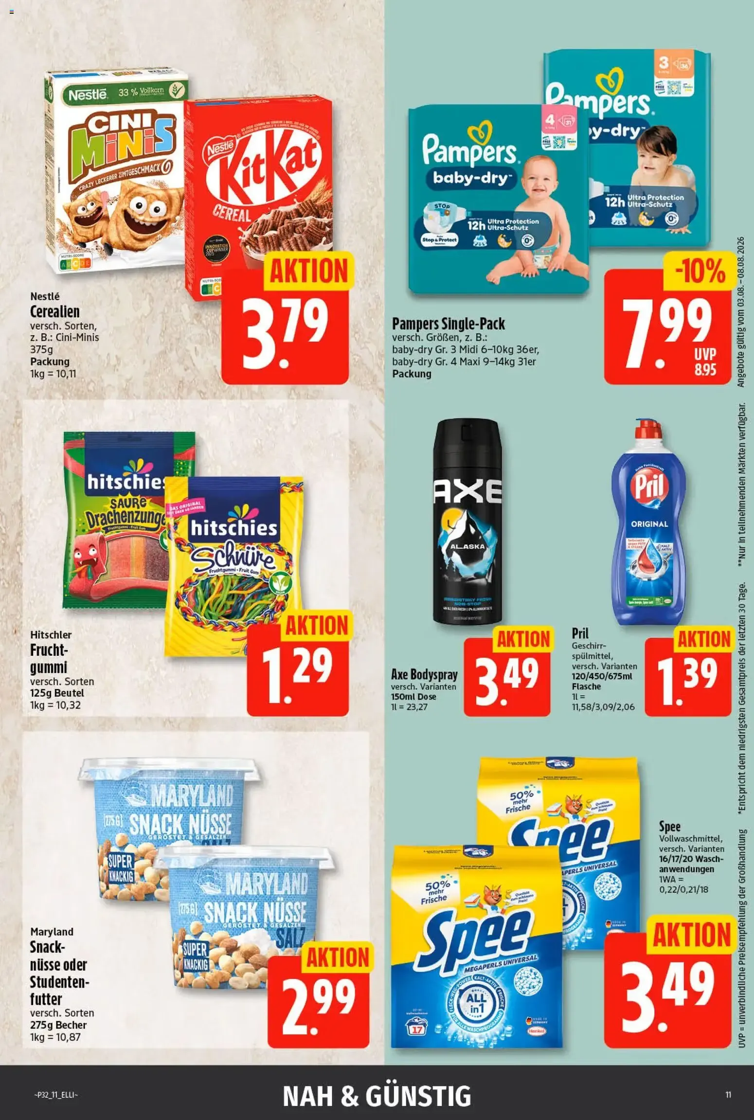 Elli: Der Spar-Wahnsinn geht weiter von 3. August bis 8. August 2026 - Prospekt seite 11