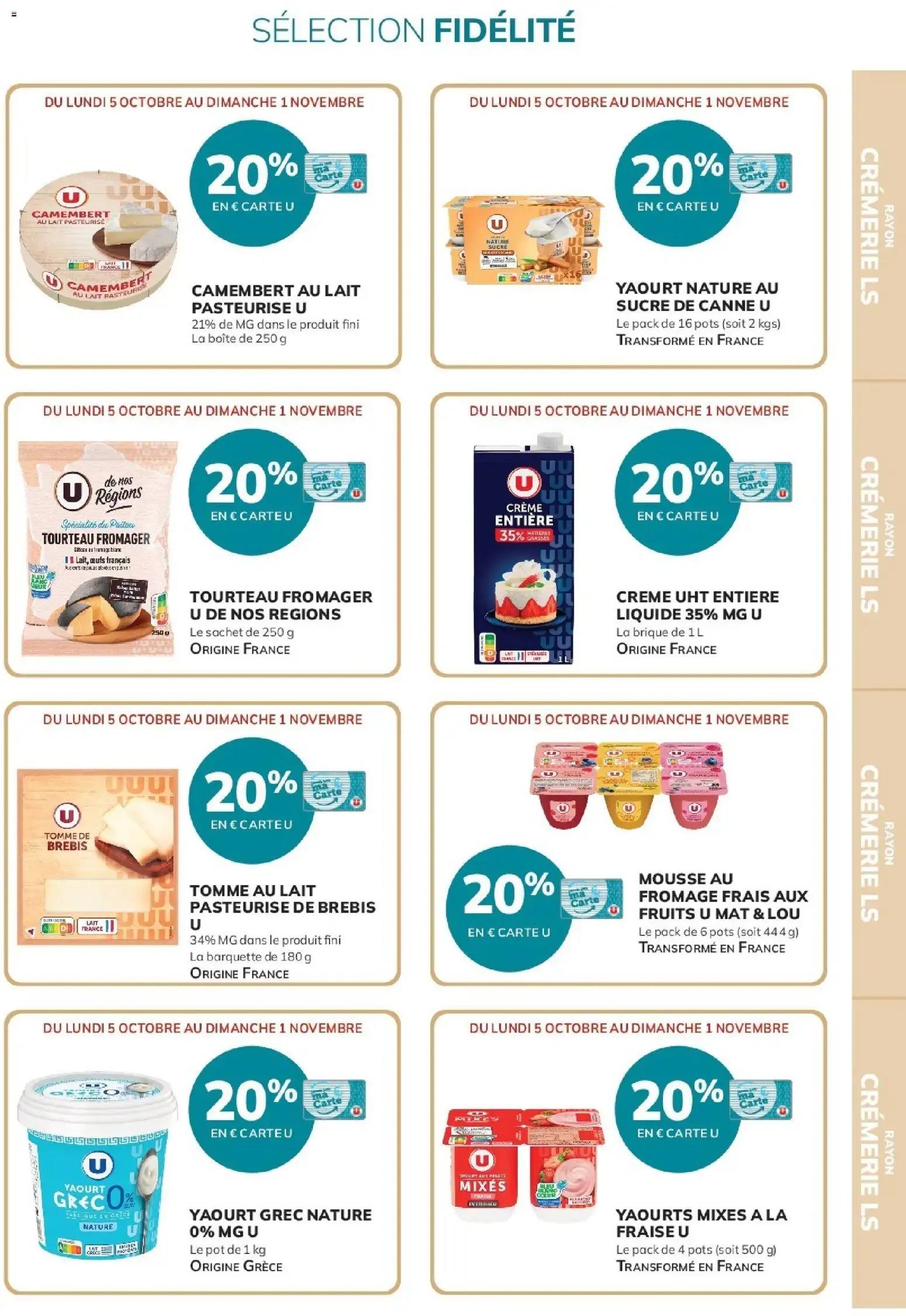 20% reversés sur votre Carte U du 5 octobre au 1 novembre 2026 - Catalogue page 5