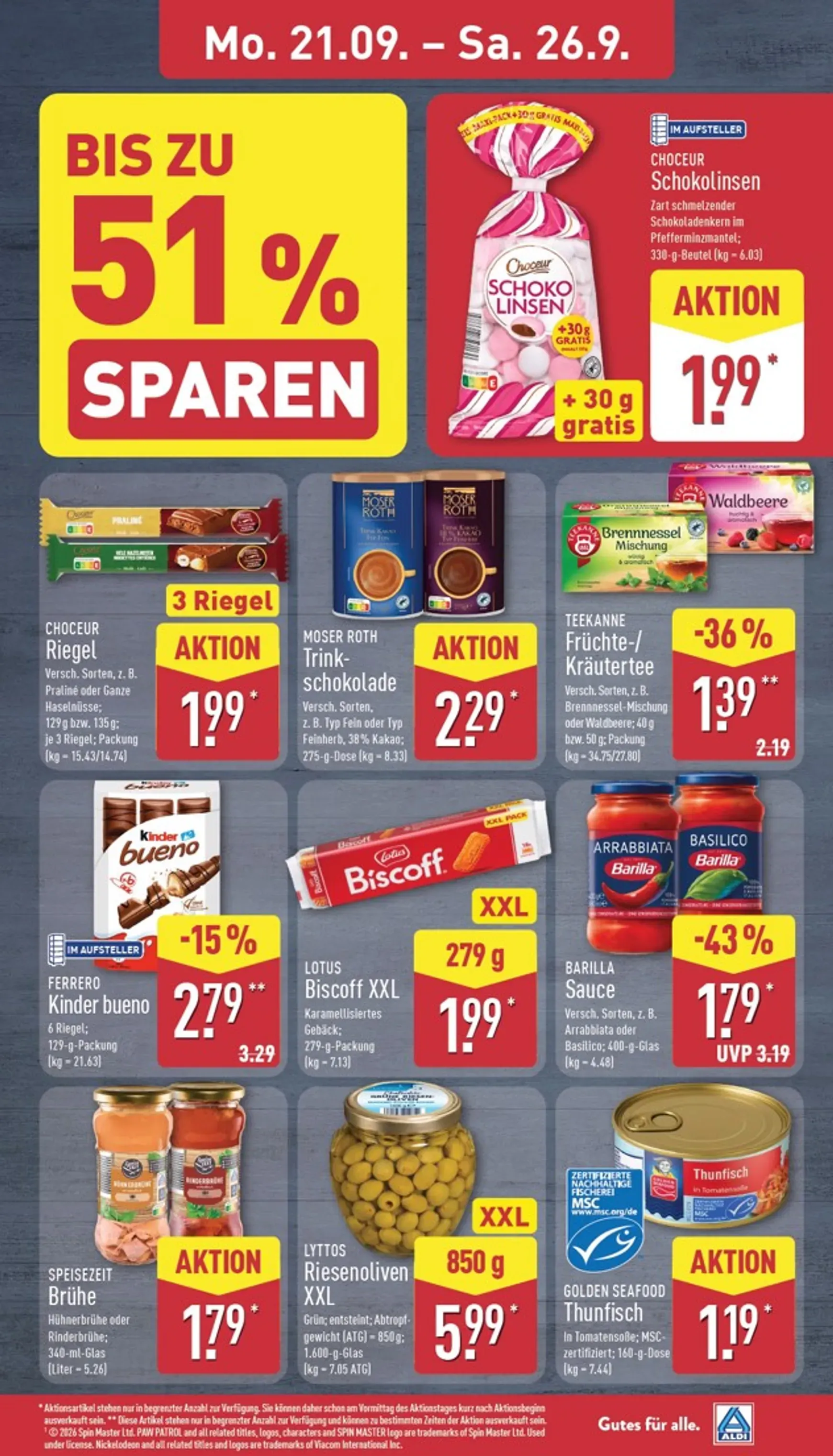 Gutes für alle. Zum ALDI Preis. von 21. September bis 26. September 2026 - Prospekt seite 7