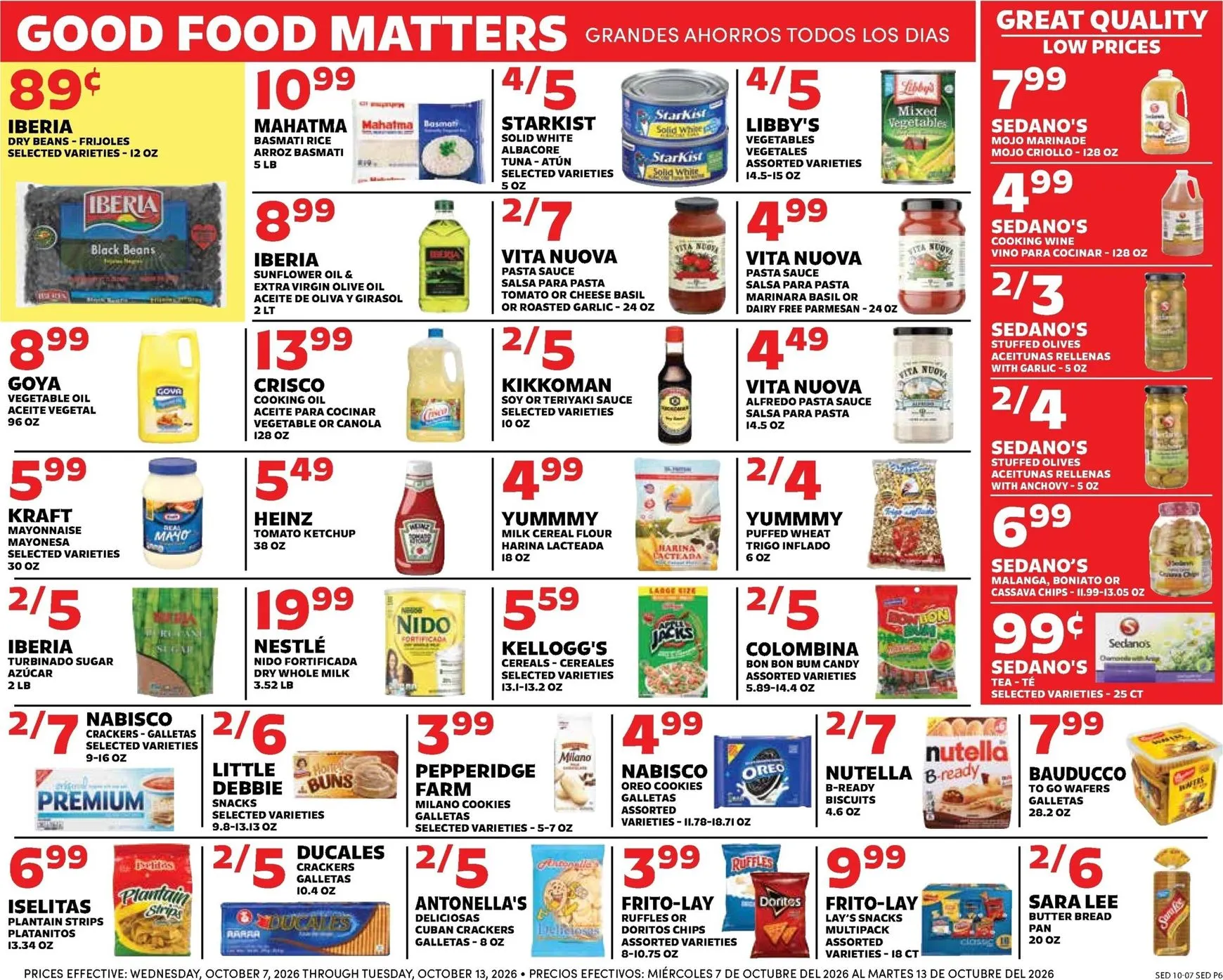 Weekly ad Current Sedano's leaflet valid from Wednesday 10/07/2026 to Tuesday 10/13/2026 from October 7 to October 13 2026 - Page 6