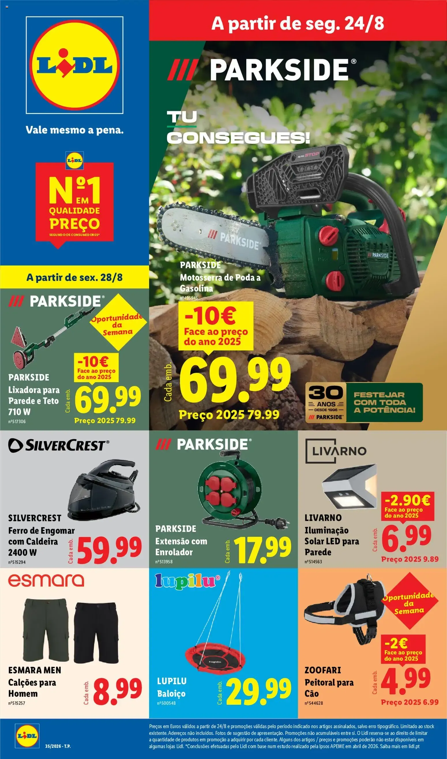 Folheto Lidl Novidades » de 24/08/2026 - 30/08/2026 de 24 de agosto até 30 de agosto 2026 - Pagina 1