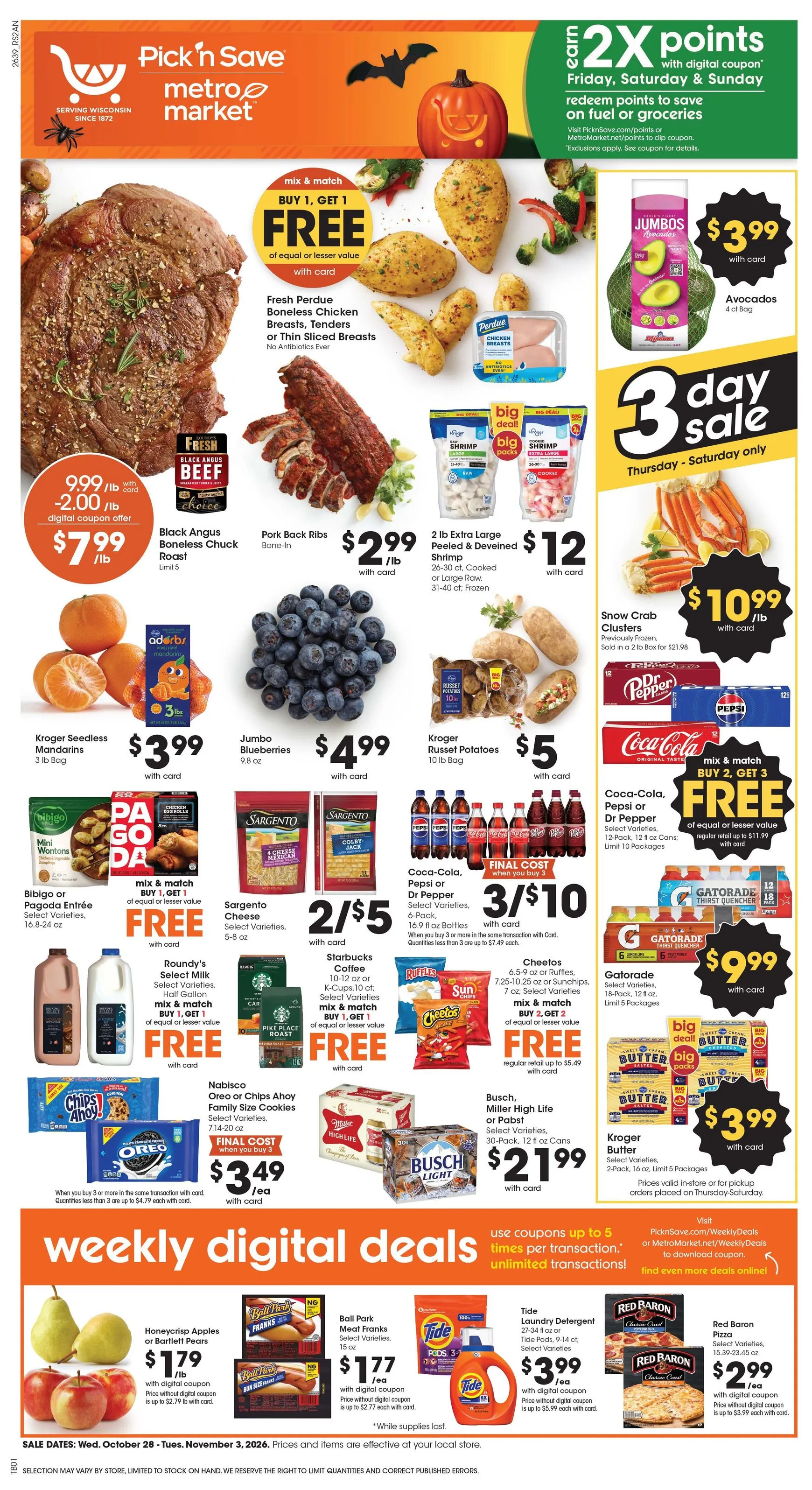 Current Pick'n Save leaflet valid from Wednesday 10/28/2026 to Tuesday 11/03/2026