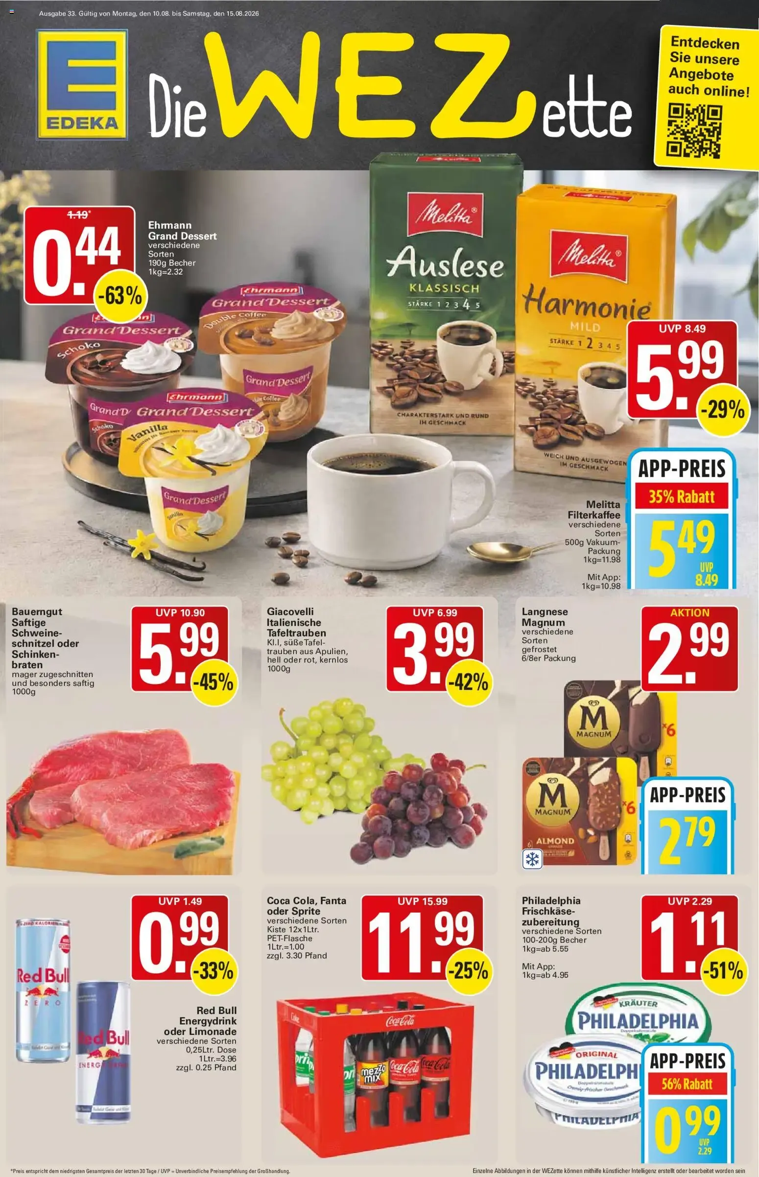 Die WEZette von 10. August bis 15. August 2026 - Prospekt seite 1