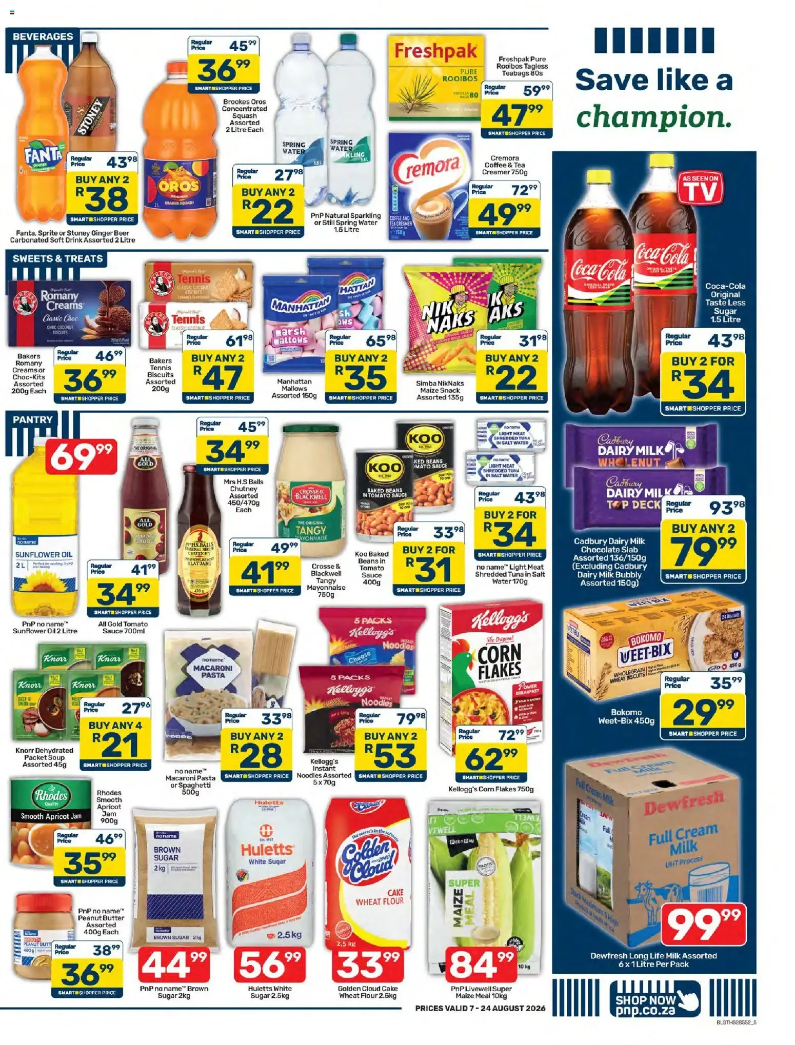 Pick n Pay - Save Like A Champion from 7 August to 24 August 2026 - Catalogue Page 5