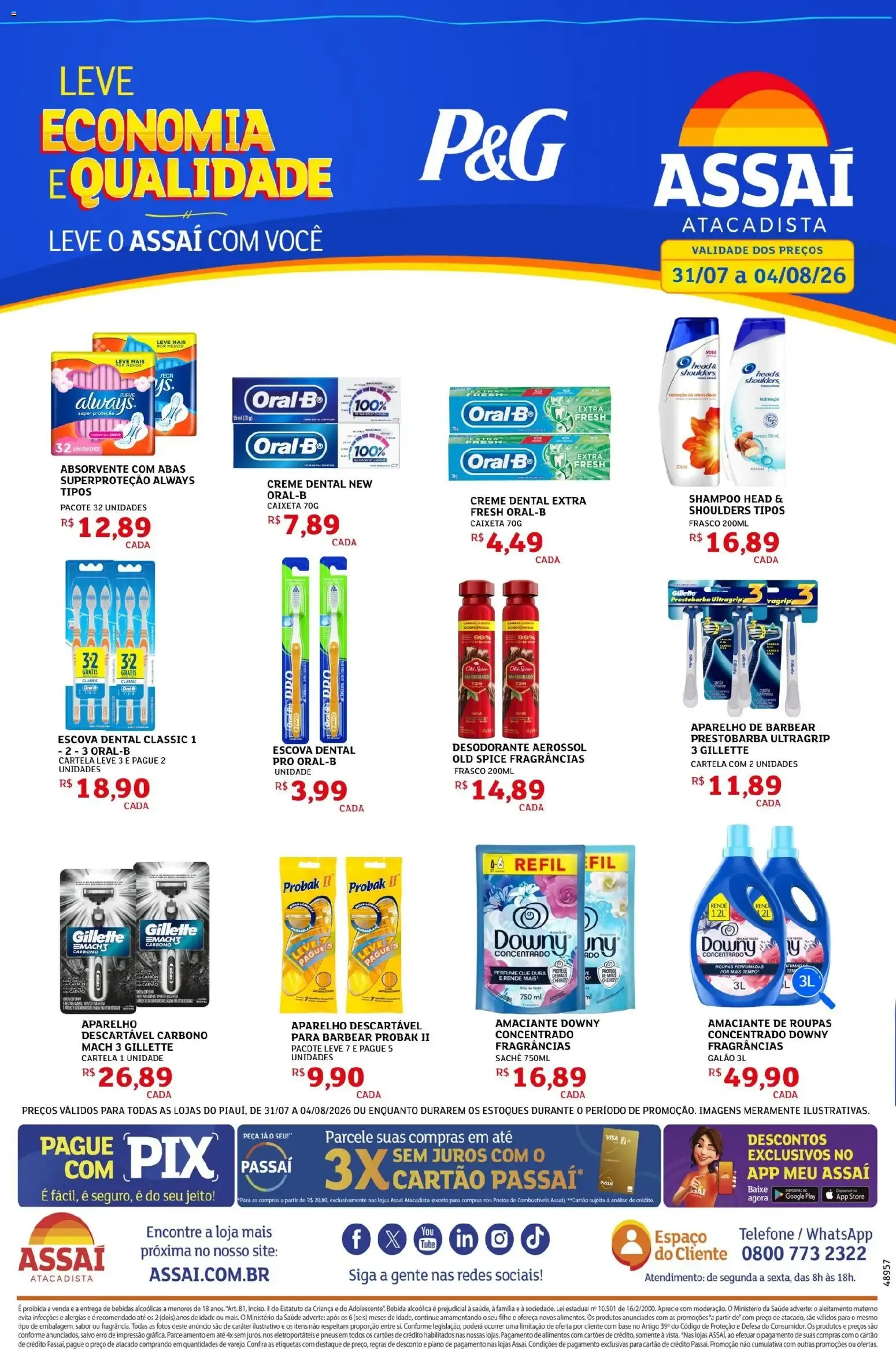 Encarte de Assaí Atacadista ofertas - PI de 31/07/2026 | Promoções Online 31 de julho até 4 de agosto 2026 - Pagina 1