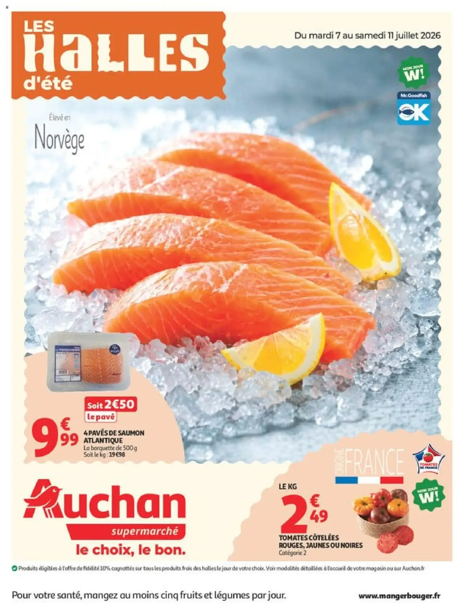 Auchan - Tops, Halles supers à partir du 07/07/2026 - promo en ligne du 7 juillet au 11 juillet 2026 - Catalogue page 1