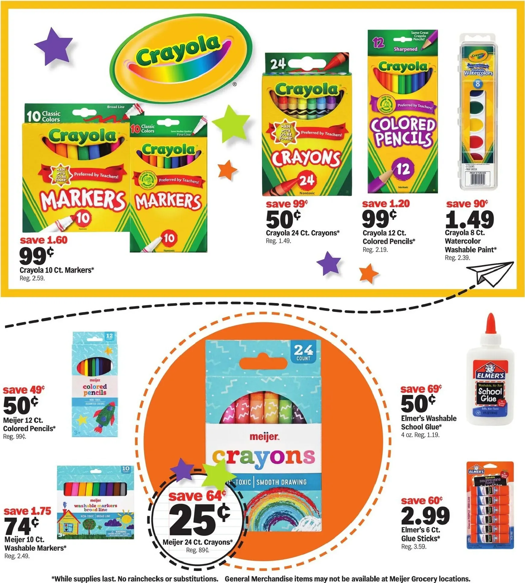 Weekly ad Current Meijer - School deals under $1 leaflet valid from Wednesday 08/26/2026 to Tuesday 09/08/2026 from August 26 to September 8 2026 - Page 2