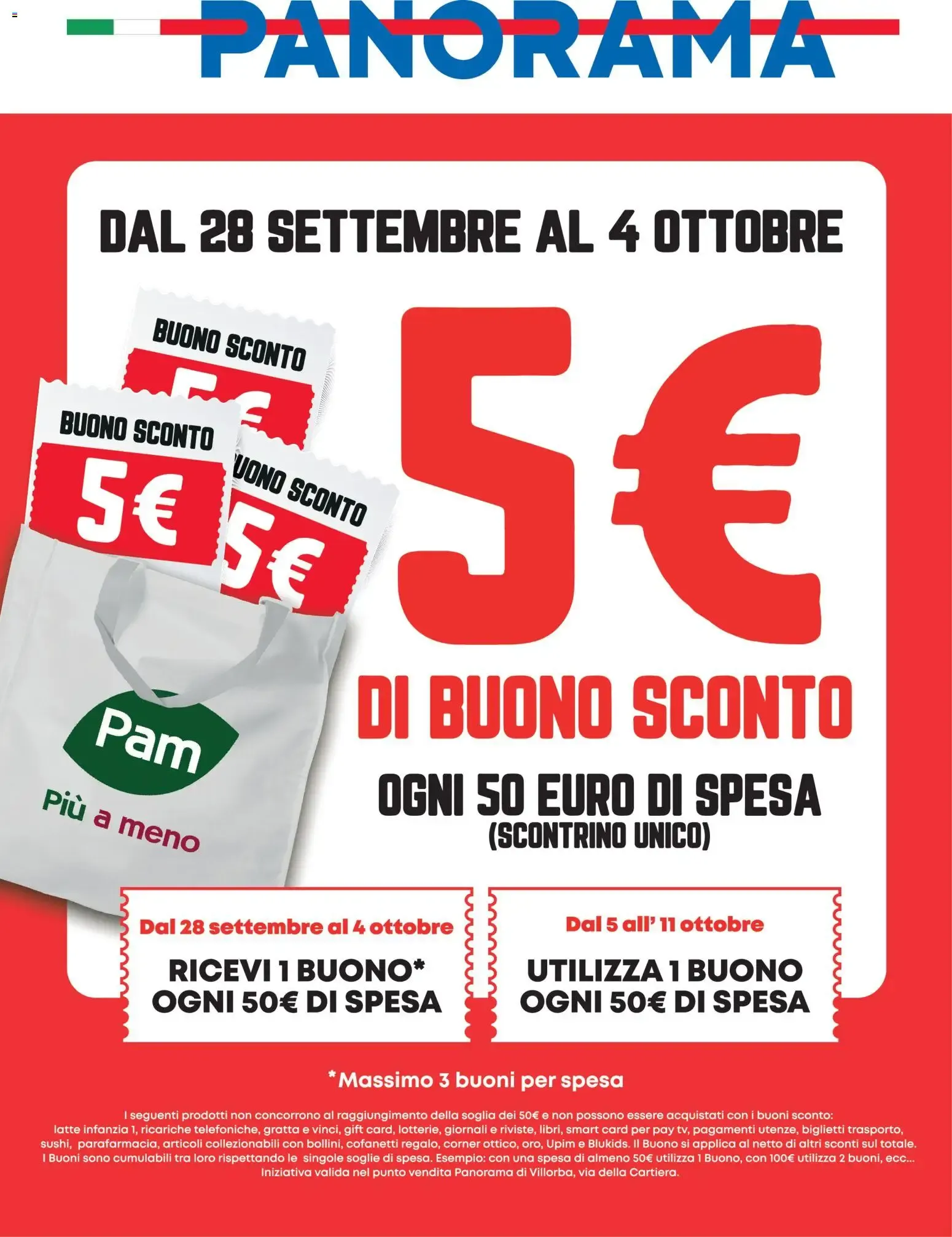 Panorama: 5€ de bono descuento cada 50€ de compra