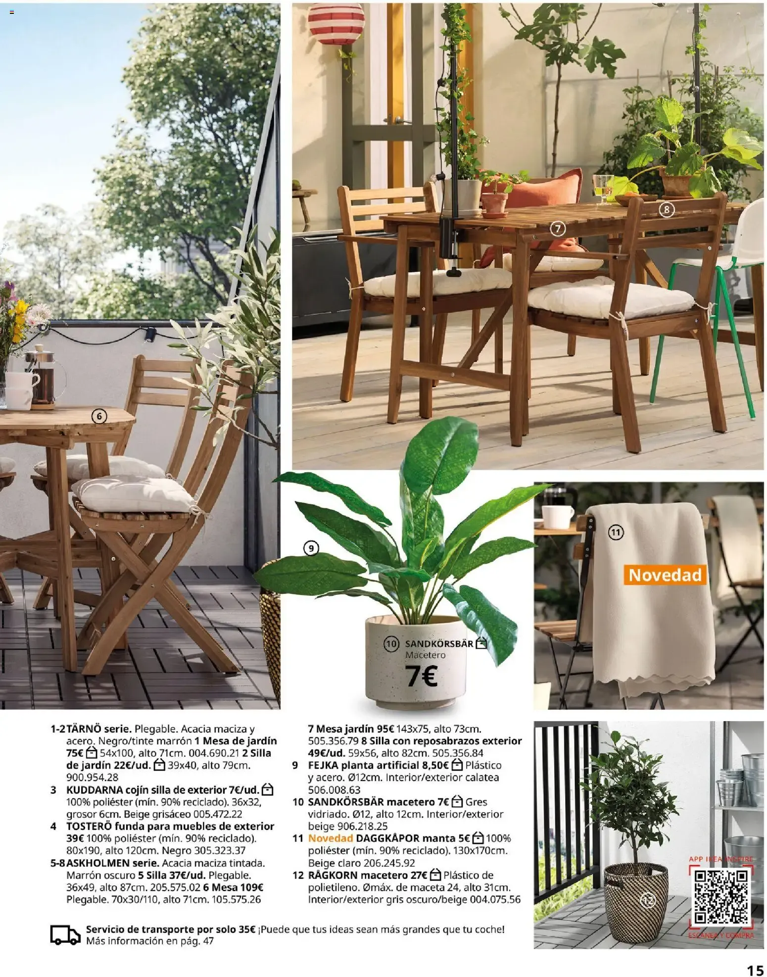 Catálogo de IKEA - Muebles de exterior del 01/09/2026 1 de septiembre al 31 de enero 2027 - Página 15