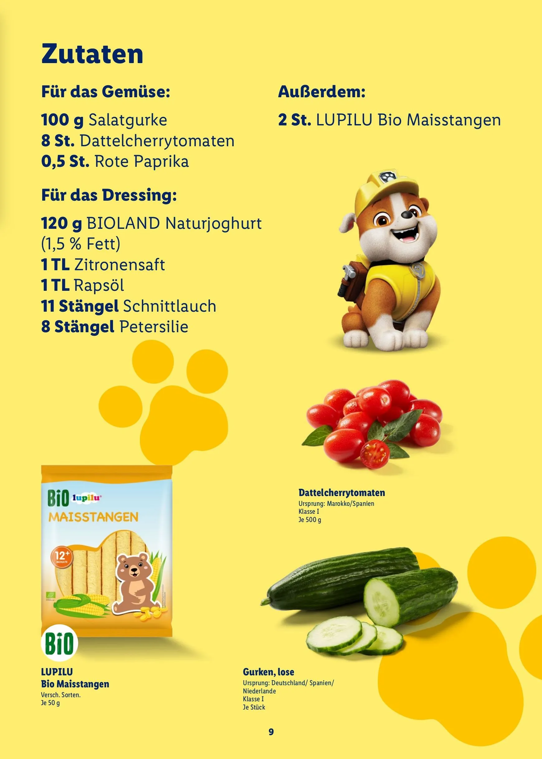 PAW Patrol Rezeptheft von 20. Juli bis 23. August 2026 - Prospekt seite 9