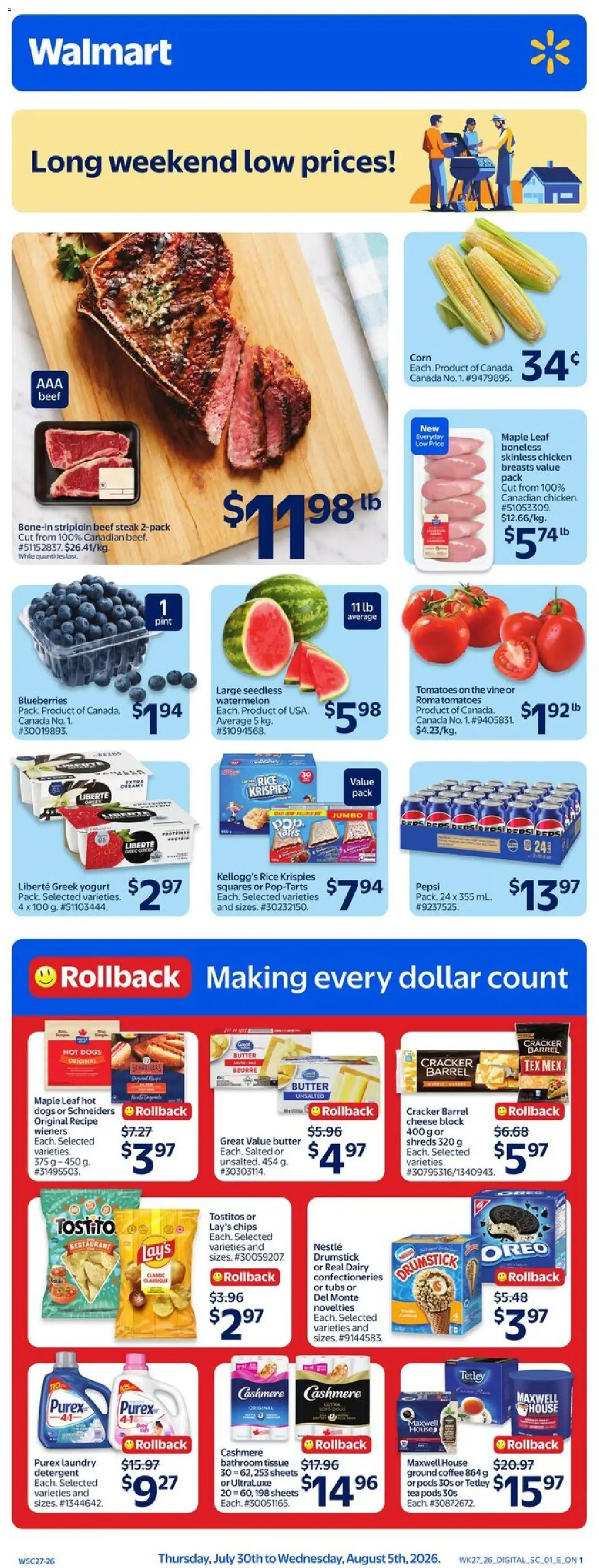 Walmart BBQ and Low Prices from July 23 to August 5 2026 - flyer page 2