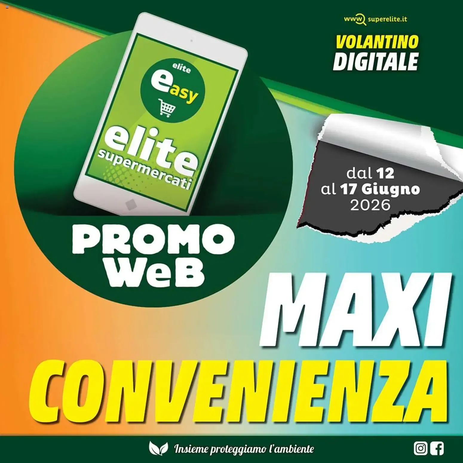 Nuovo Elite Supermercati volantino Promo Web dal 12/06/2026 > offerte anteprima 🛍️ da 12 giugno a 17 giugno di 2026 - Pagina del volantino 1
