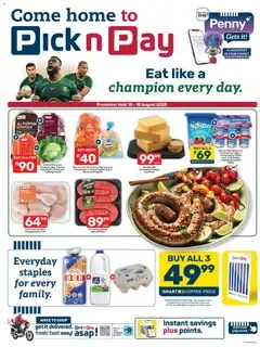 Pick n Pay: Come home to Pick n Pay - Eat like a champion every day (Promotion valid 10 - 16 August 2020)