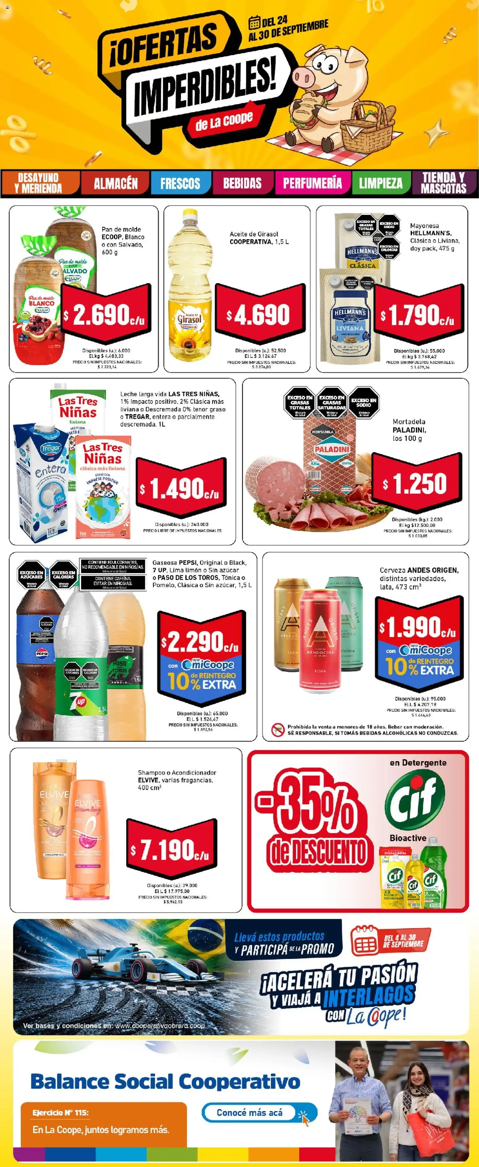 Ofertas de ¡Ofertas Imperdibles! de La Coope 24 de septiembre al 30 de septiembre 2026 - Página 1 del catálogo