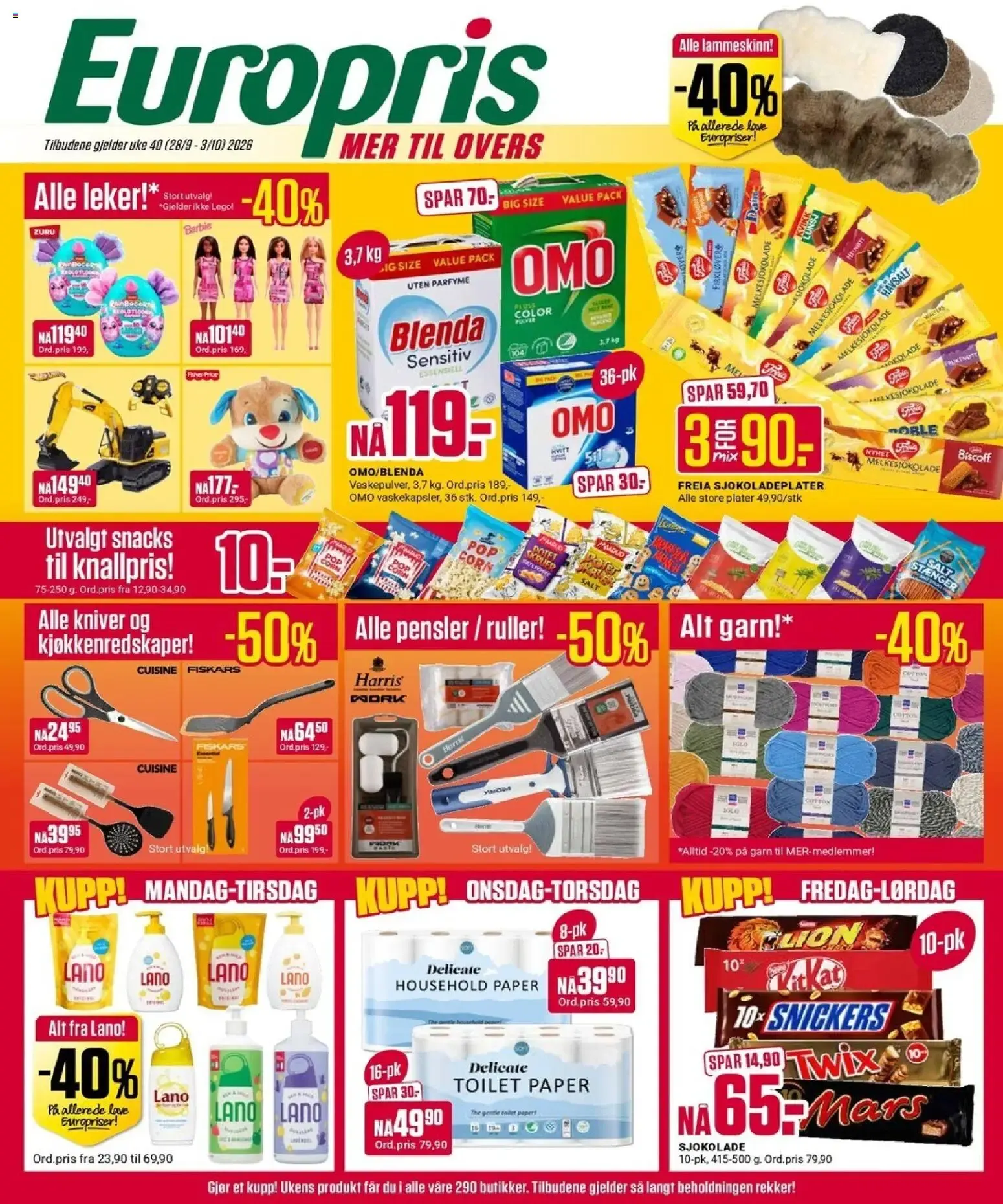 Europris kundeavis (28/09/2026 - 03/10/2026) - Kundeavis og tilbud fra 28. september til 3. oktober 2026 - kundeavisside 1